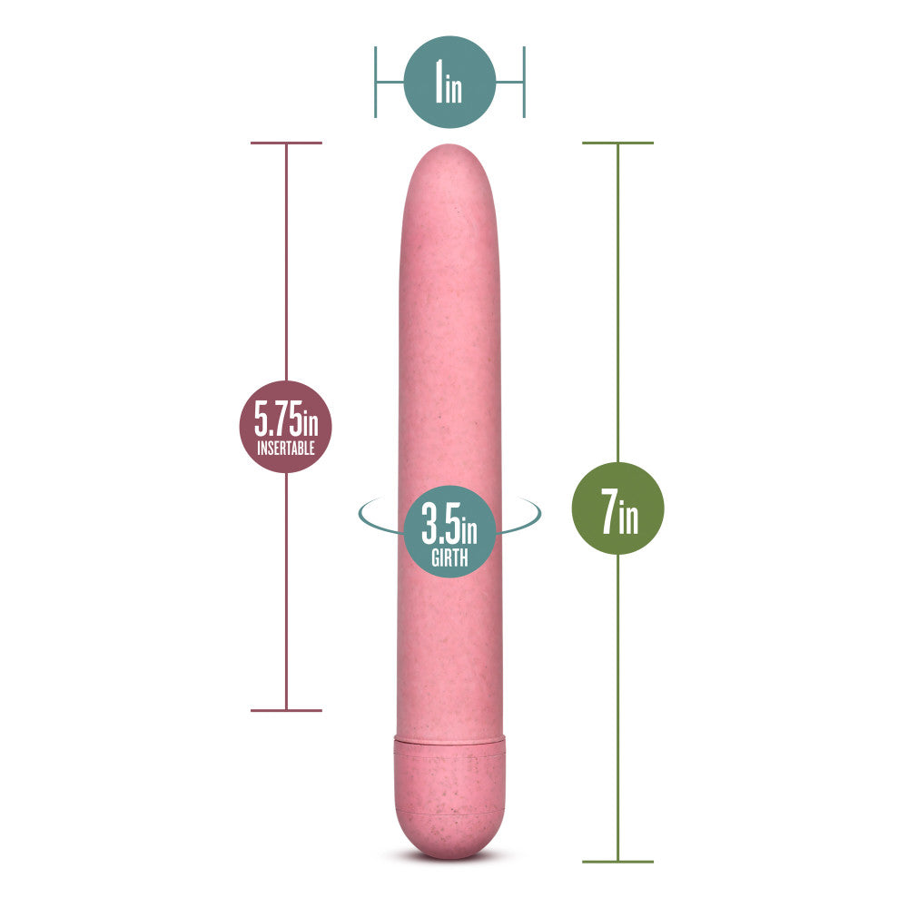 Gaia® By Blush | Eco: Plant-Based 7 Slim Multispeed Vibrator in Coral - Made from Sustainable BioFeel™、mySite、bottomscart