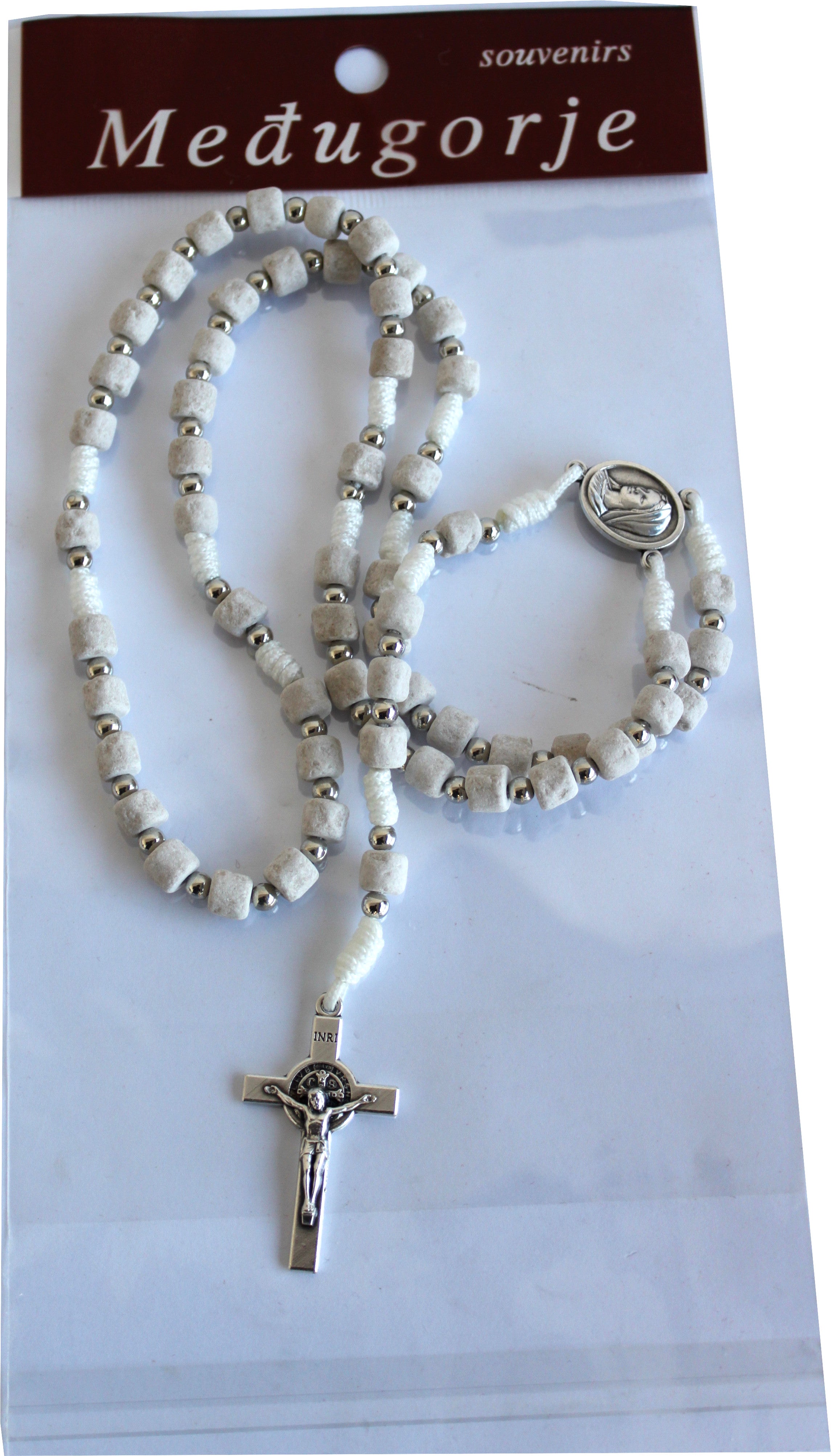  MEDJUGORJE - Rosary made from Apparation hill stones directly from MEDUGORJE. (20 inches long) - Necklace、mySite、elrpsem3k