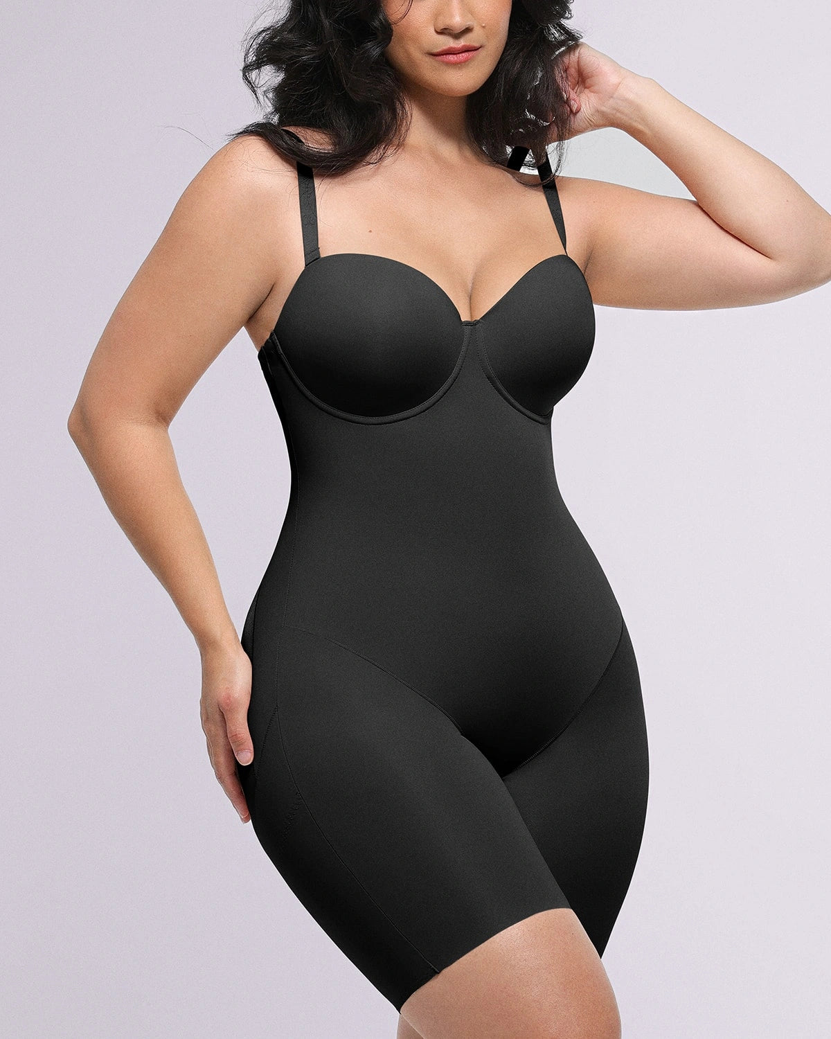 Bare Essentials™ AirSlim® Strapless Mid Thigh Bodysuit、mySite、bengalsvssteelers