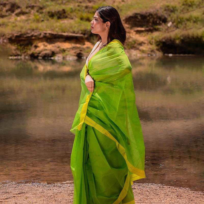Chanderi Silk Saree | Green、mySite、camillekostekn