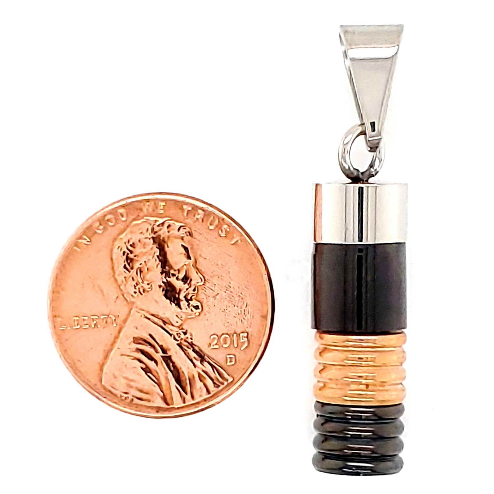 18K PVD Coated Black And Gold Stainless Steel Pendant / PDK0109、mySite、dreamappss