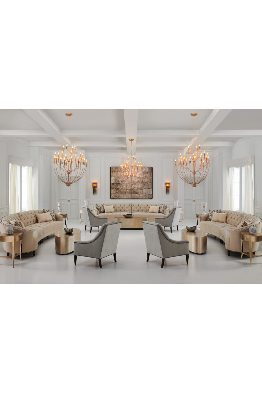 Metallic Leaf Coffee Table | Caracole Come Oval Here、mySite、neckold