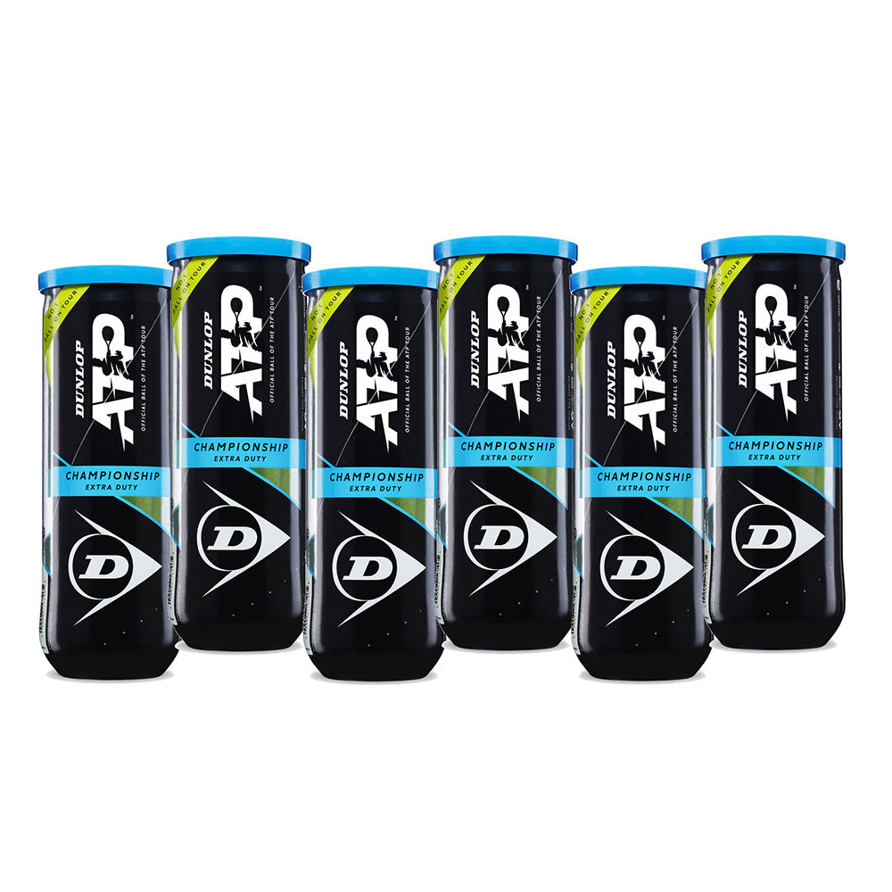 Dunlop ATP Championship Extra Duty Tennis Balls - 6 Can Box