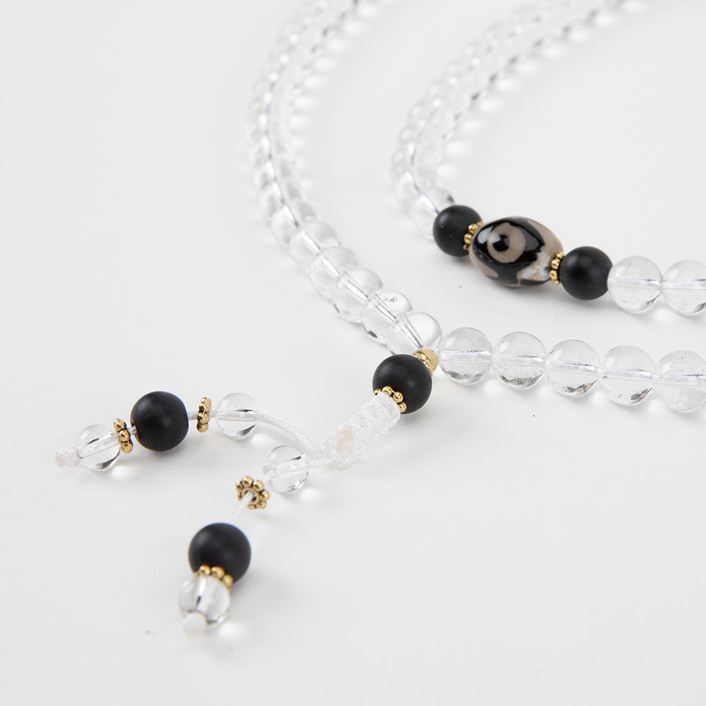 Crystal & Dzi Bead Mala Necklace、mySite、topwebapps