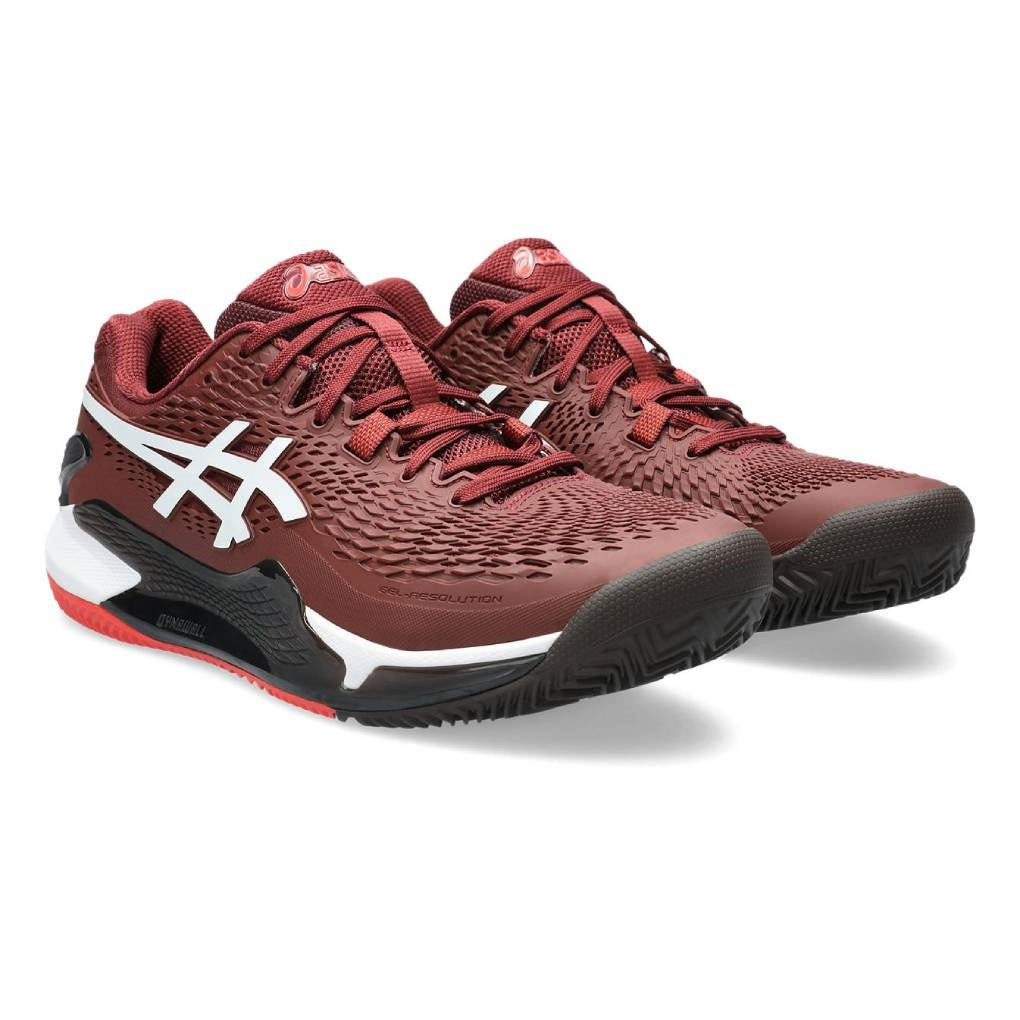 Asics Gel Resolution 9 Clay Men's Tennis Shoe (Red/White)