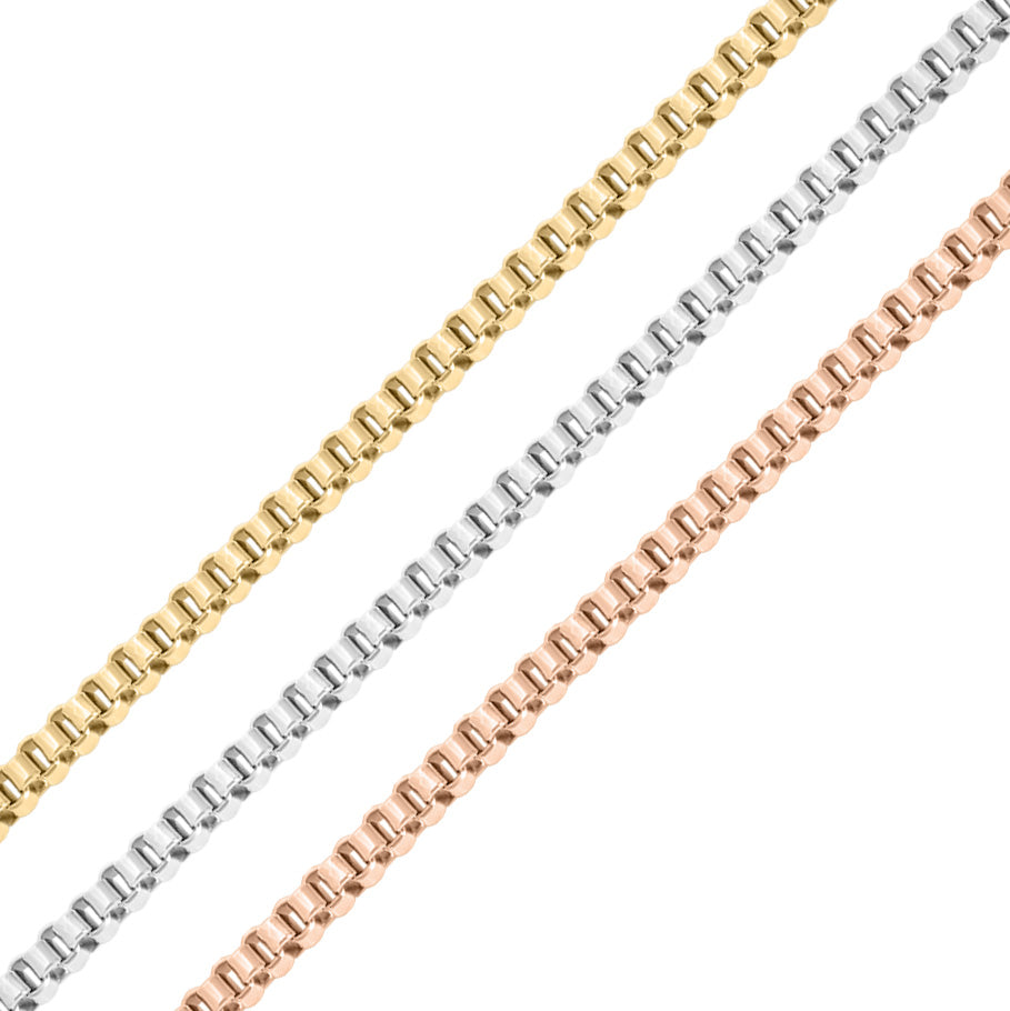 2mm 18K Gold PVD Stainless Steel Box Permanent Jewelry Chain By The Foot / SPL1003、mySite、dreamappss