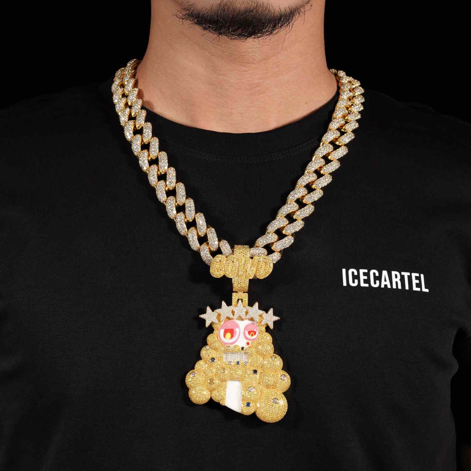 Custom Moissanite 3D Cartoon Pendant 14K Gold、mySite、hinf8tx79