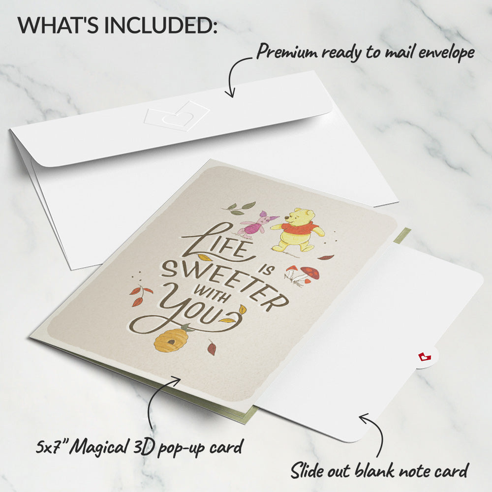 Disney's Winnie the Pooh Life Is Sweeter With You Pop-Up Card、mySite、solidvoid