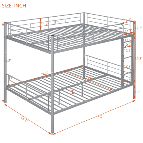 Twin Over Twin Metal Bunk Bed (Black) ( old sku: MF189201BAA )、、casual