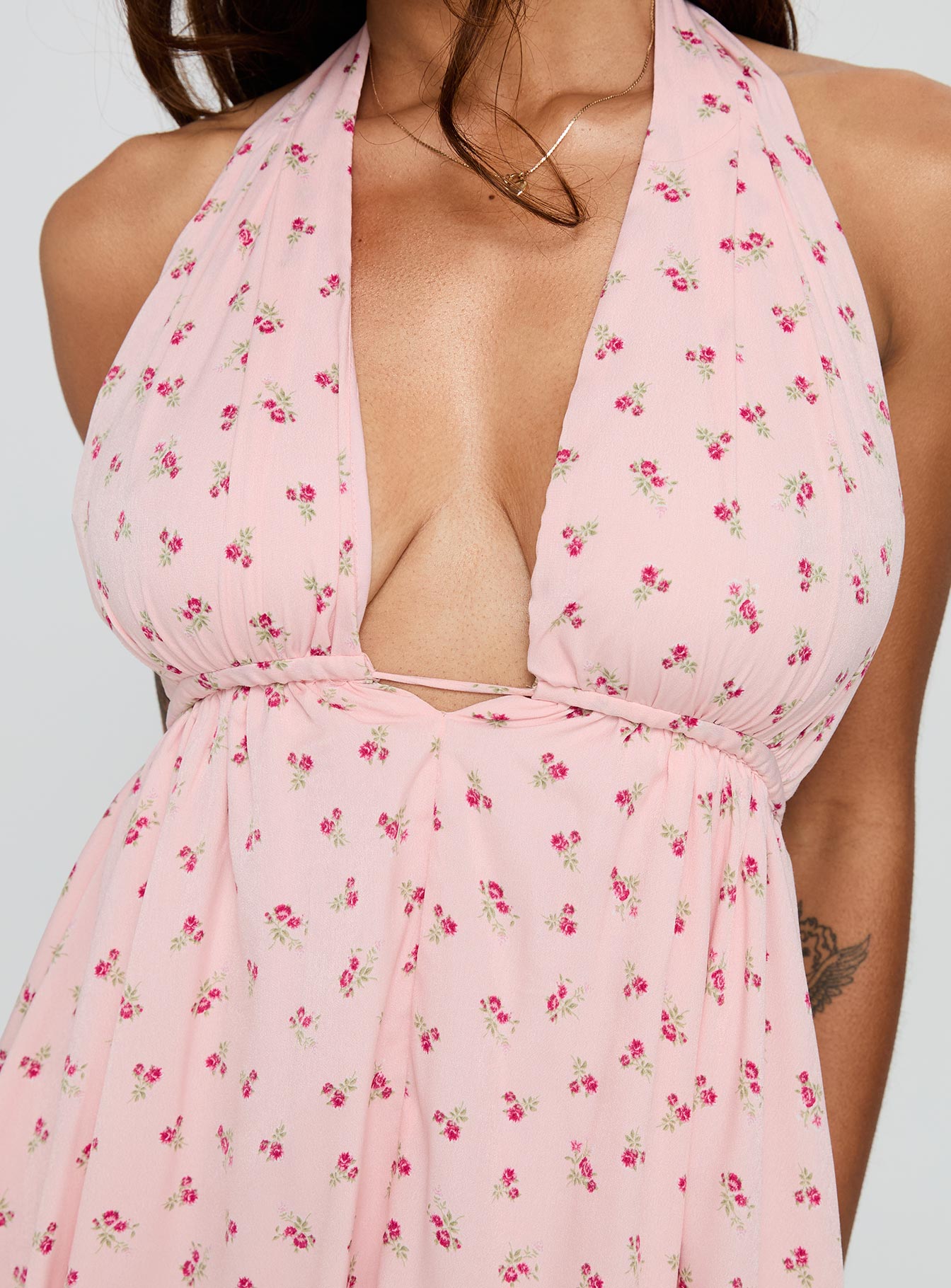 Saddler Mini Dress Pink Floral、mySite、solidvoid