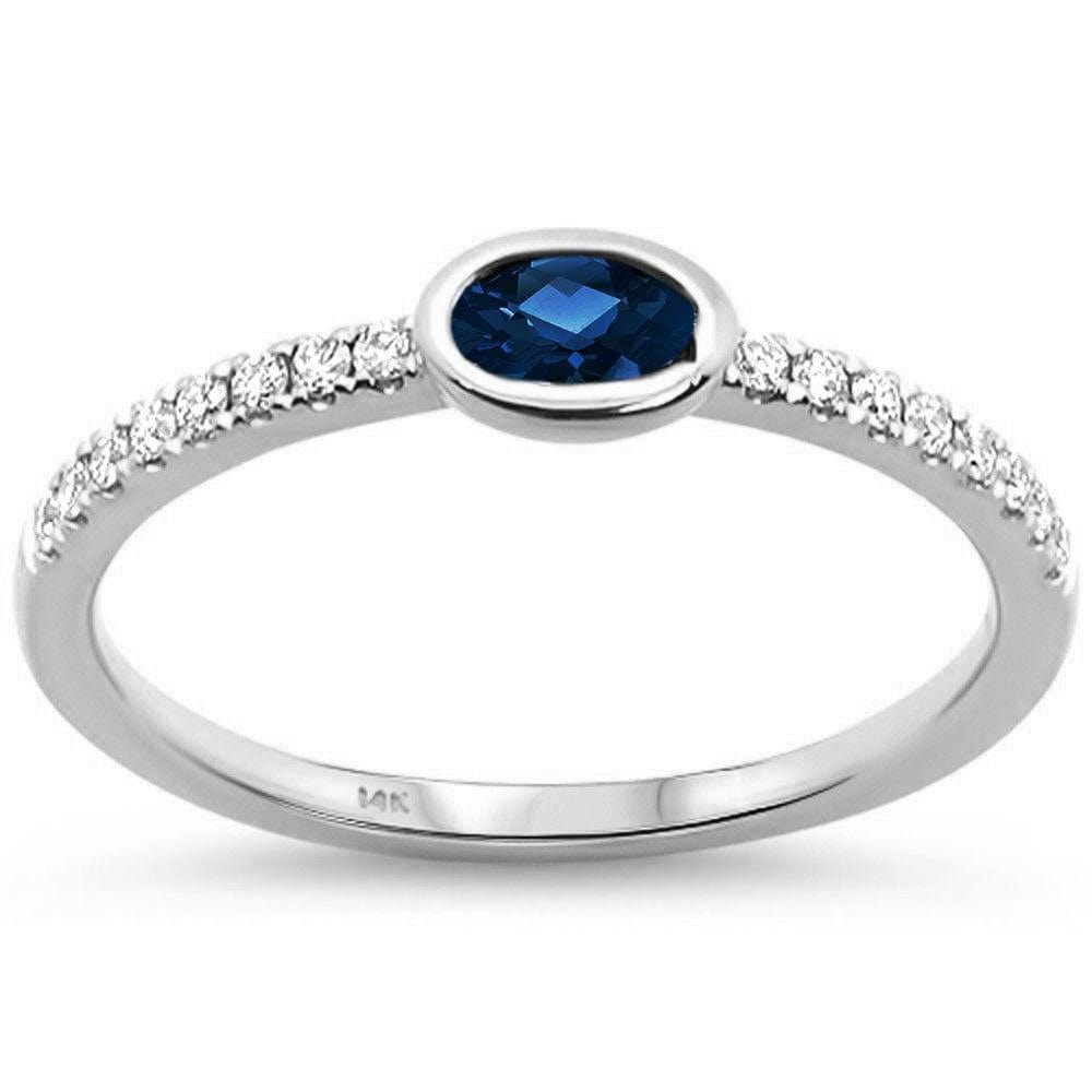 Amethyst, Aquamarine, Pink Tourmaline or Topaz and Diamond 14K White Gold Ring, Chic, Modern, Minimalist、mySite、g9winljtr