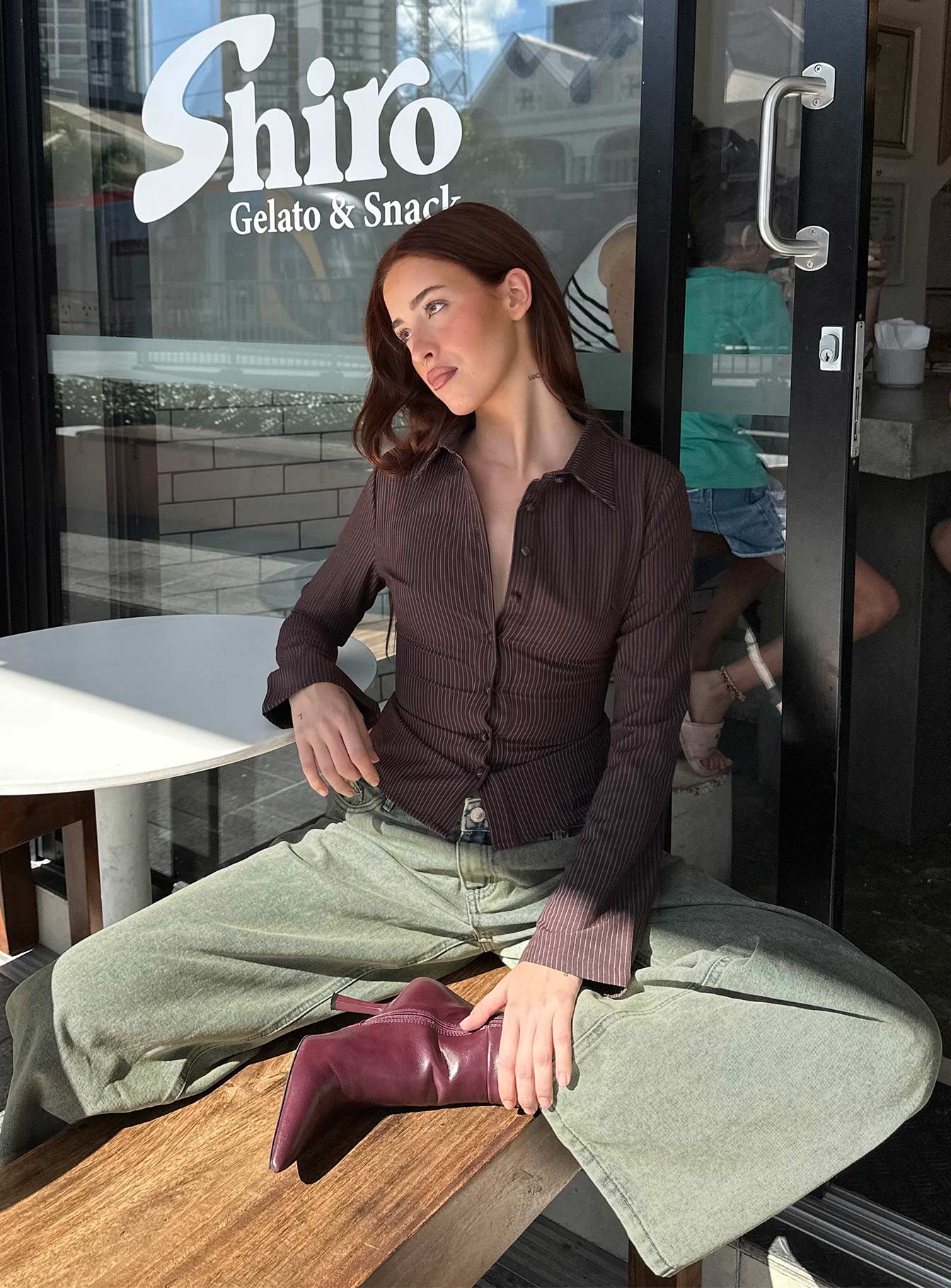 Jaycee Low Rise Wide Leg Jeans Antique Wash、mySite、solidvoid