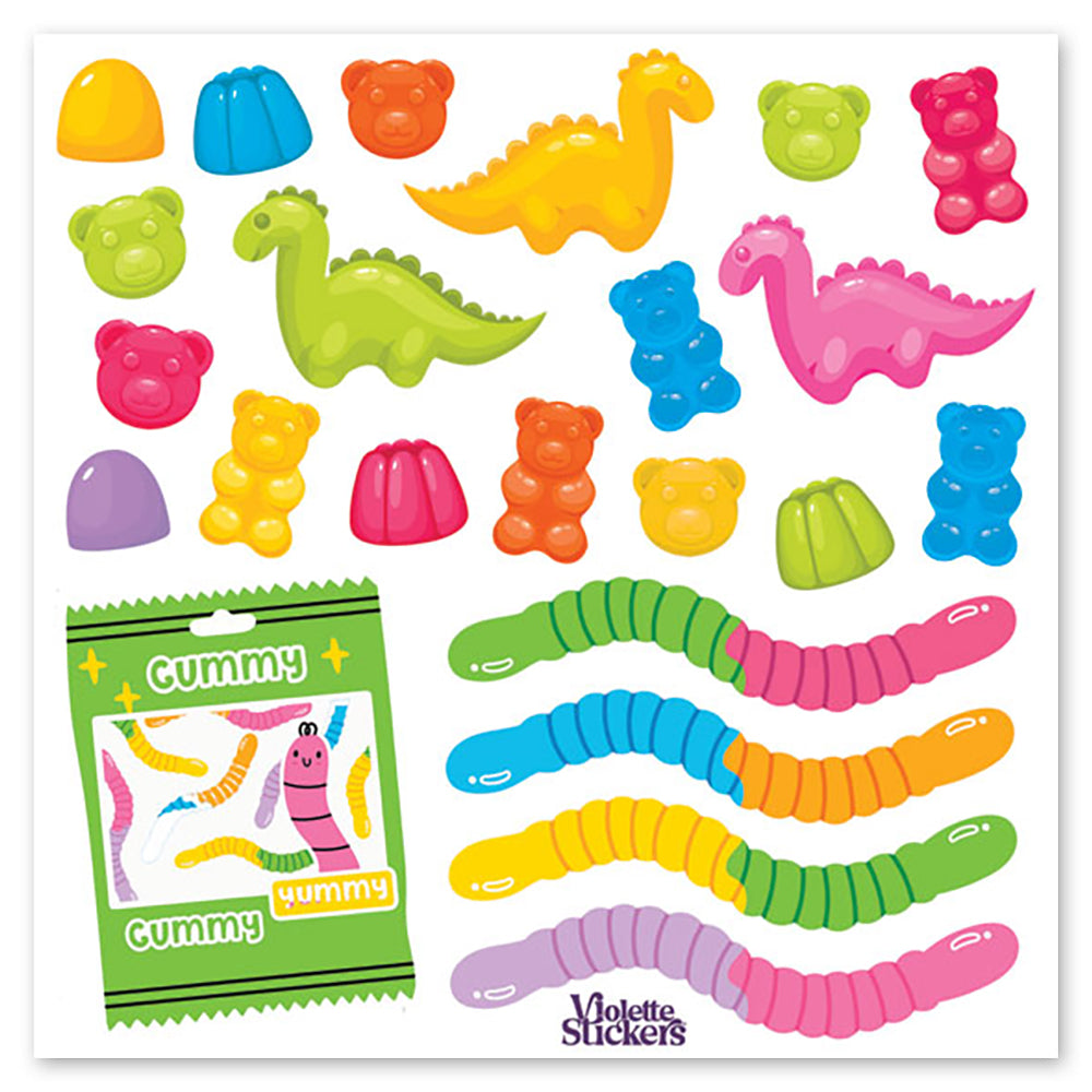  Gummy Worms Stickers、mySite、ghnorth