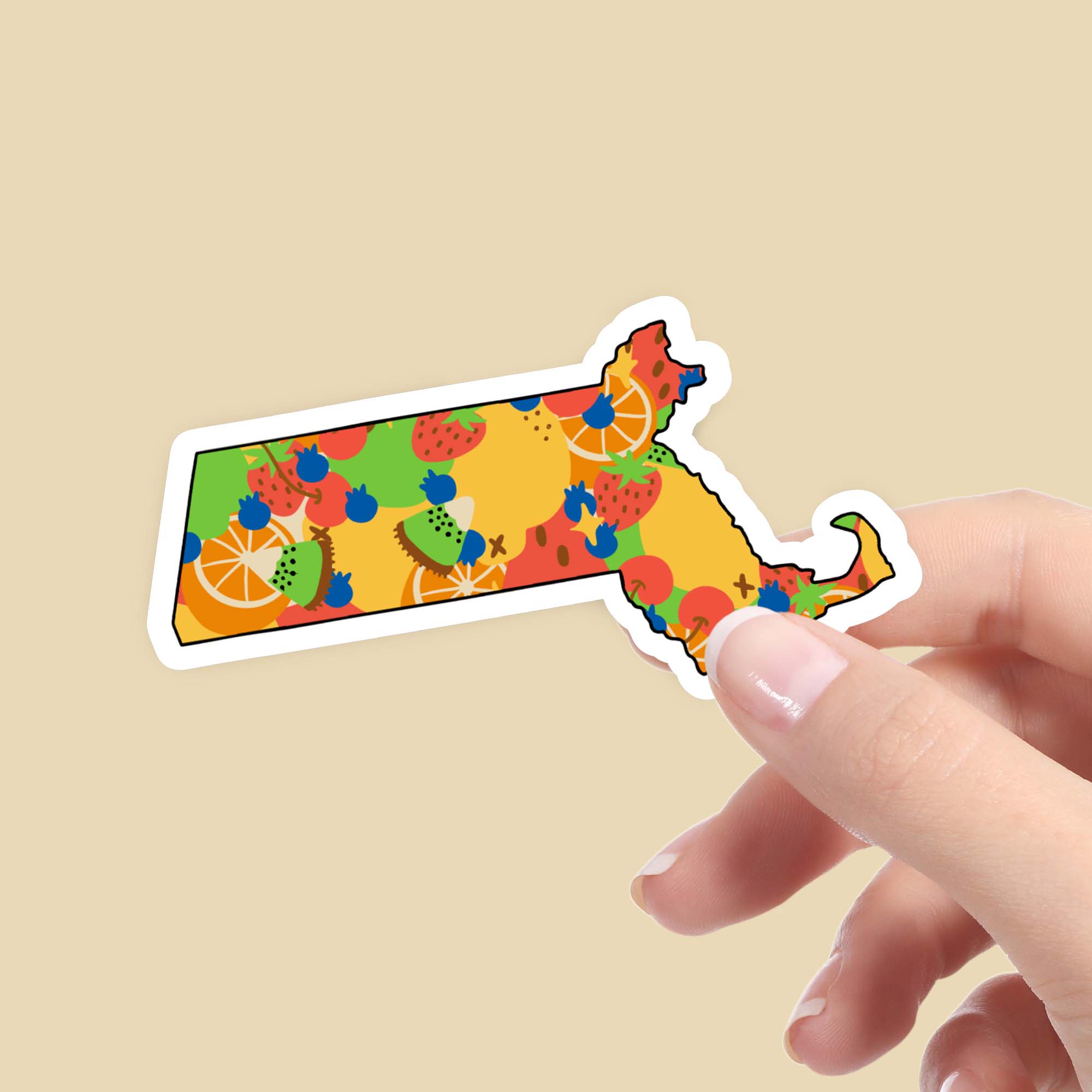  Massachusetts Fruit Pattern Sticker、mySite、elrpsem3k