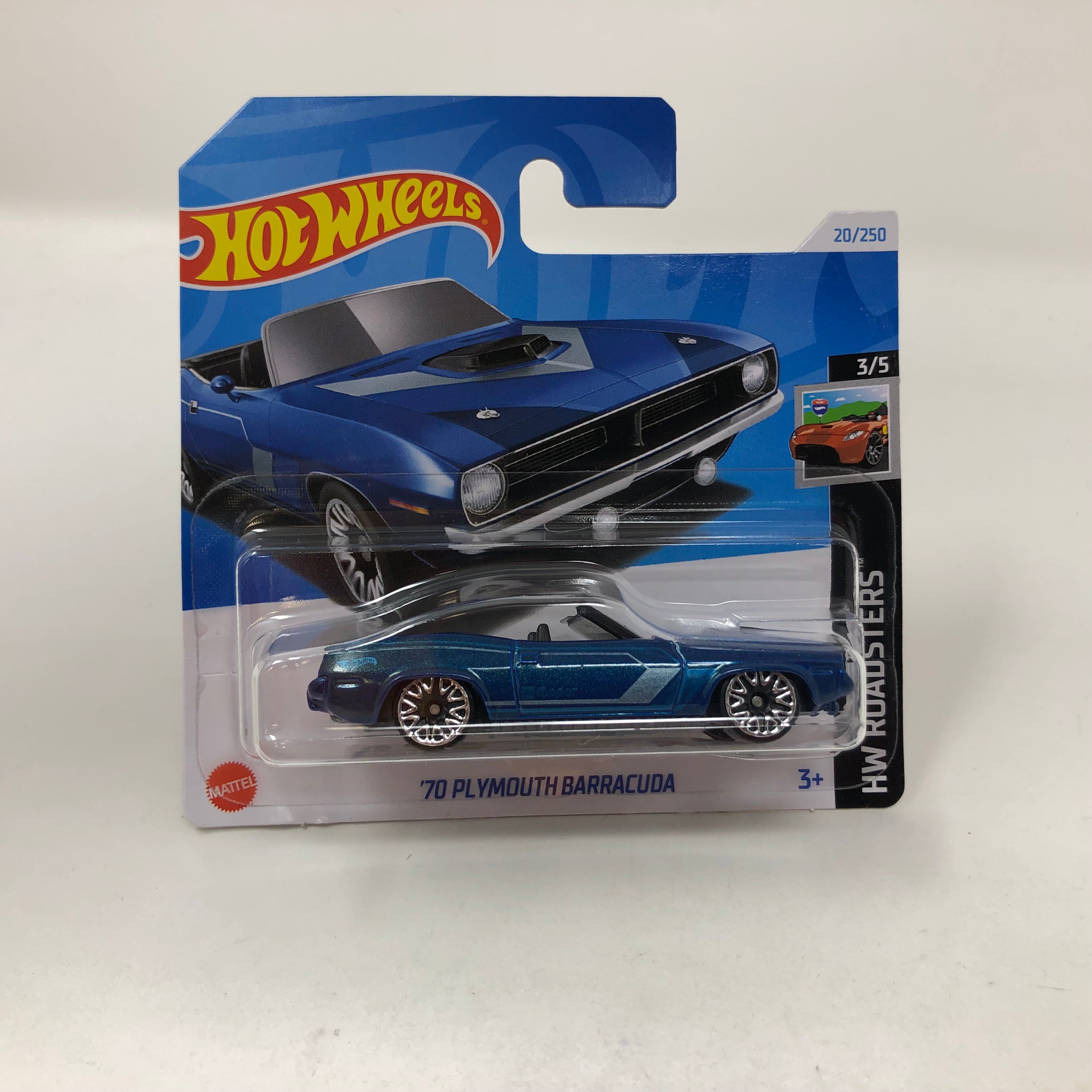 '70 Plymouth Barracuda #20 * Blue * 2024 Hot Wheels Basic Short Card Case A、mySite、hgirdovlk
