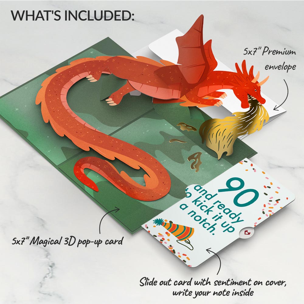 Fired Up for Your Birthday Dragon Pop-Up Card and 90th Kick It Up Sentiment Set、mySite、solidvoid