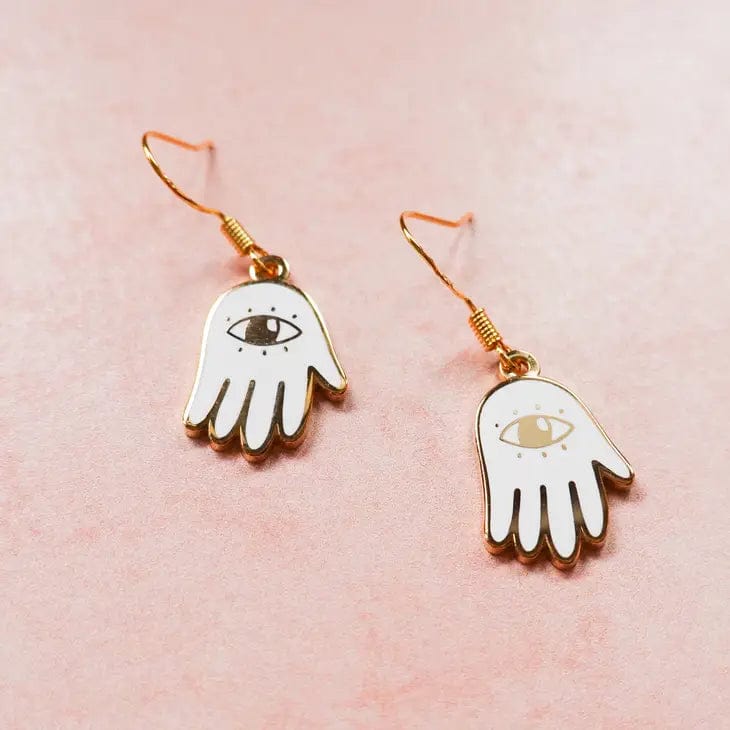 Mini Hamsa Hand and Eyes Earrings、mySite、topwebapps