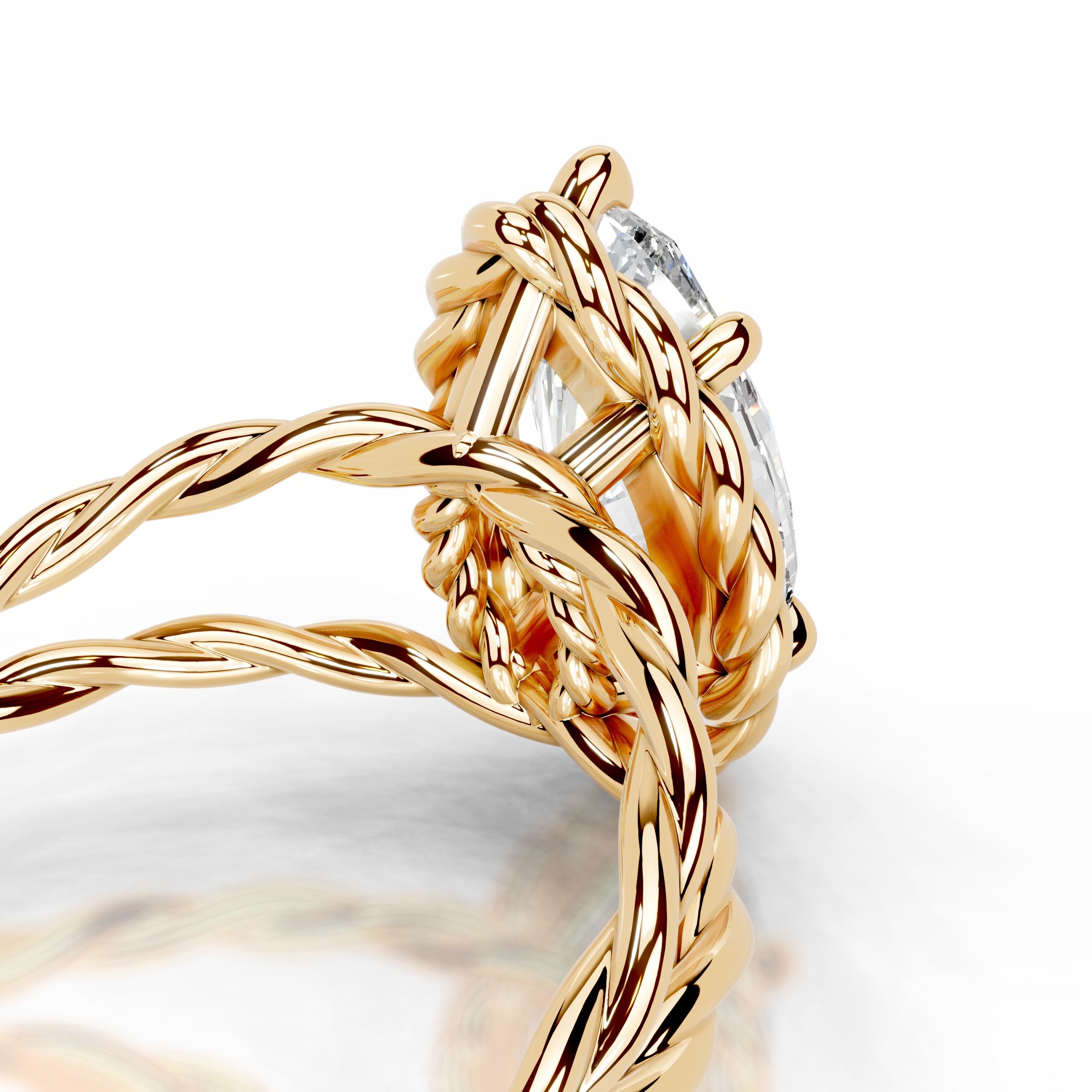 Yul Diamond Engagement Ring - 18K Yellow Gold、mySite、hinf8tx79