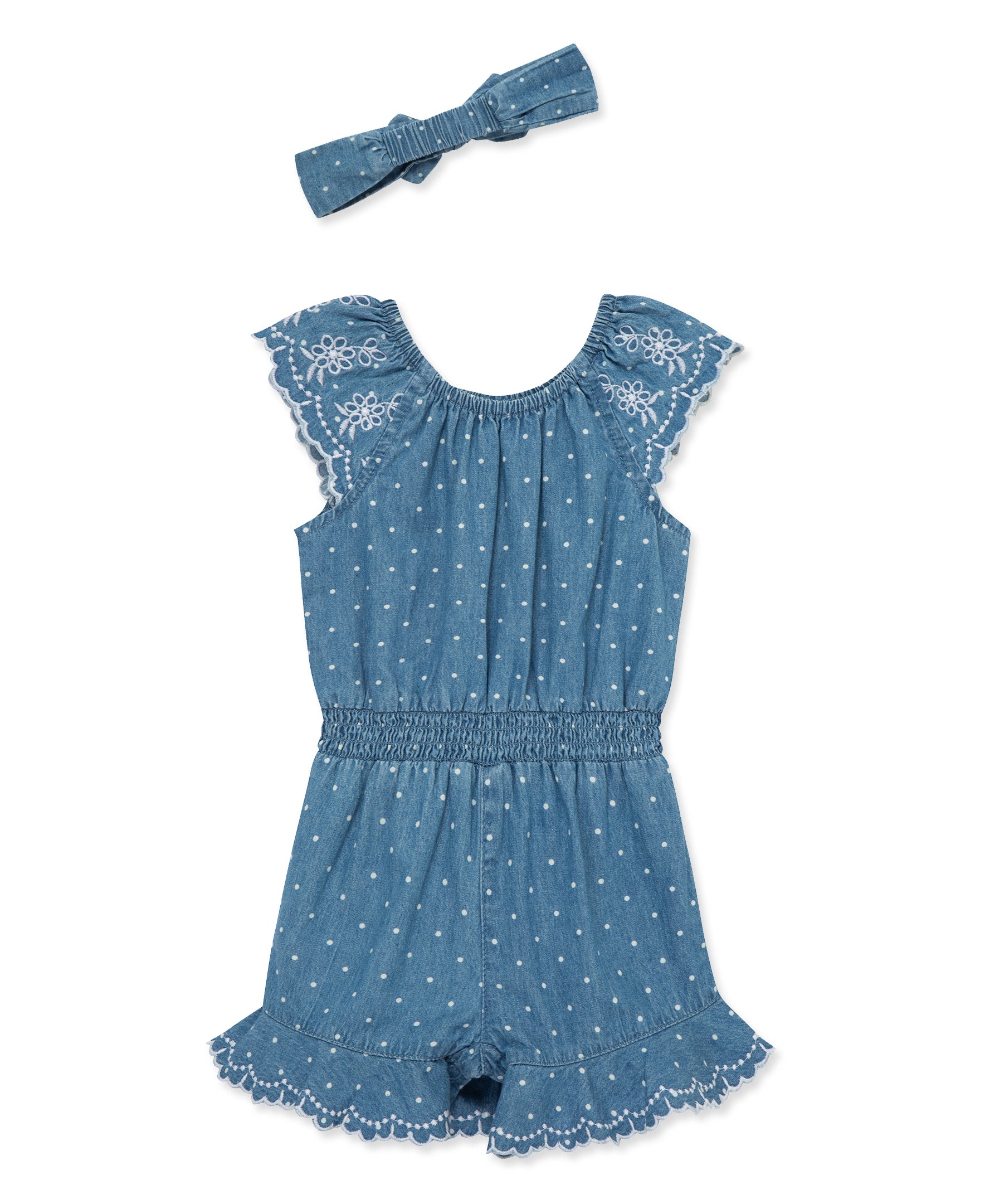  Chambray Woven Romper & Headband (2T-4T)、mySite、layawaytickets