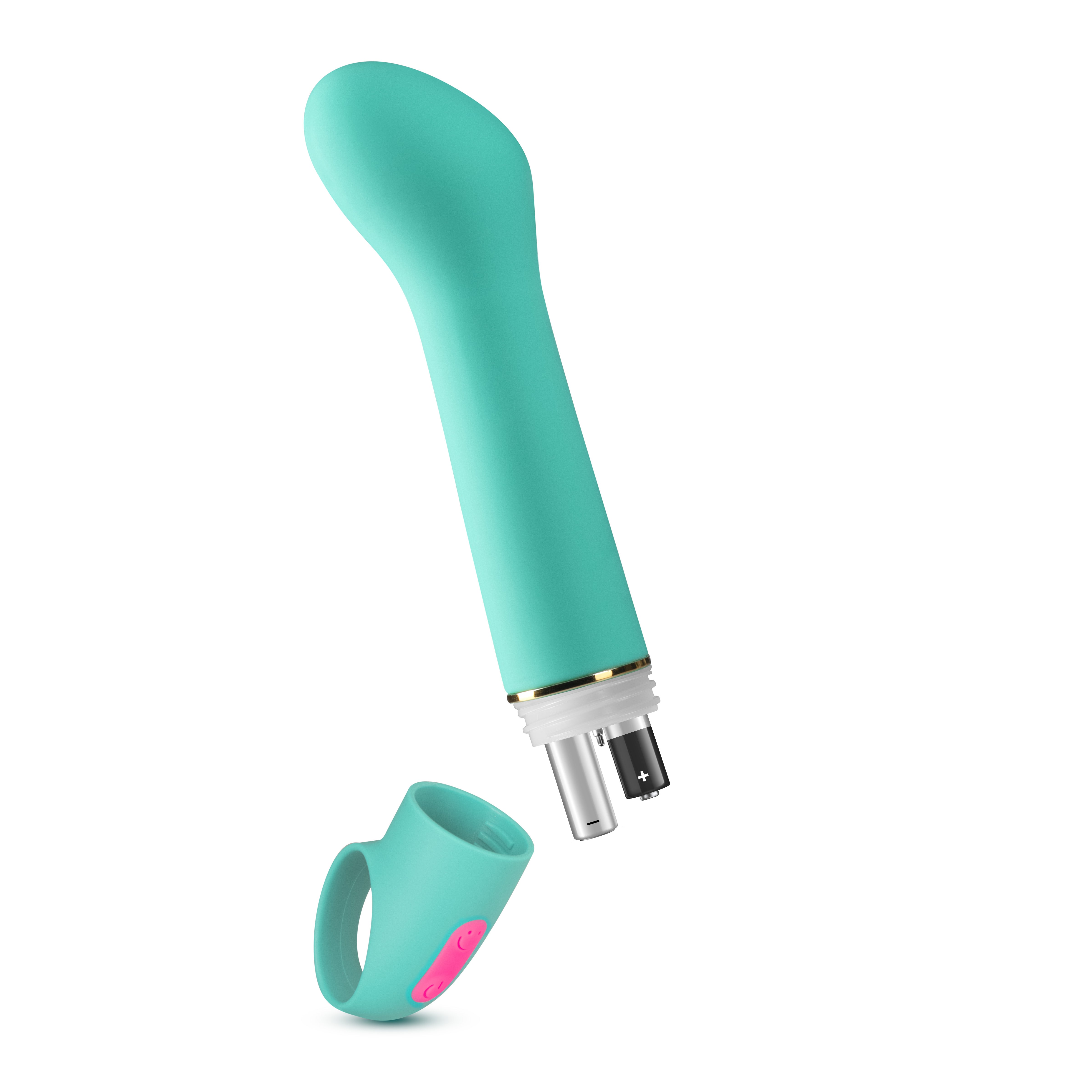 Aria By Blush® | Flirty AF: Enhanced G-Spot Stimulation Teal Silicone Vibrator with Powerful RumboTech™ Technology、mySite、bottomscart