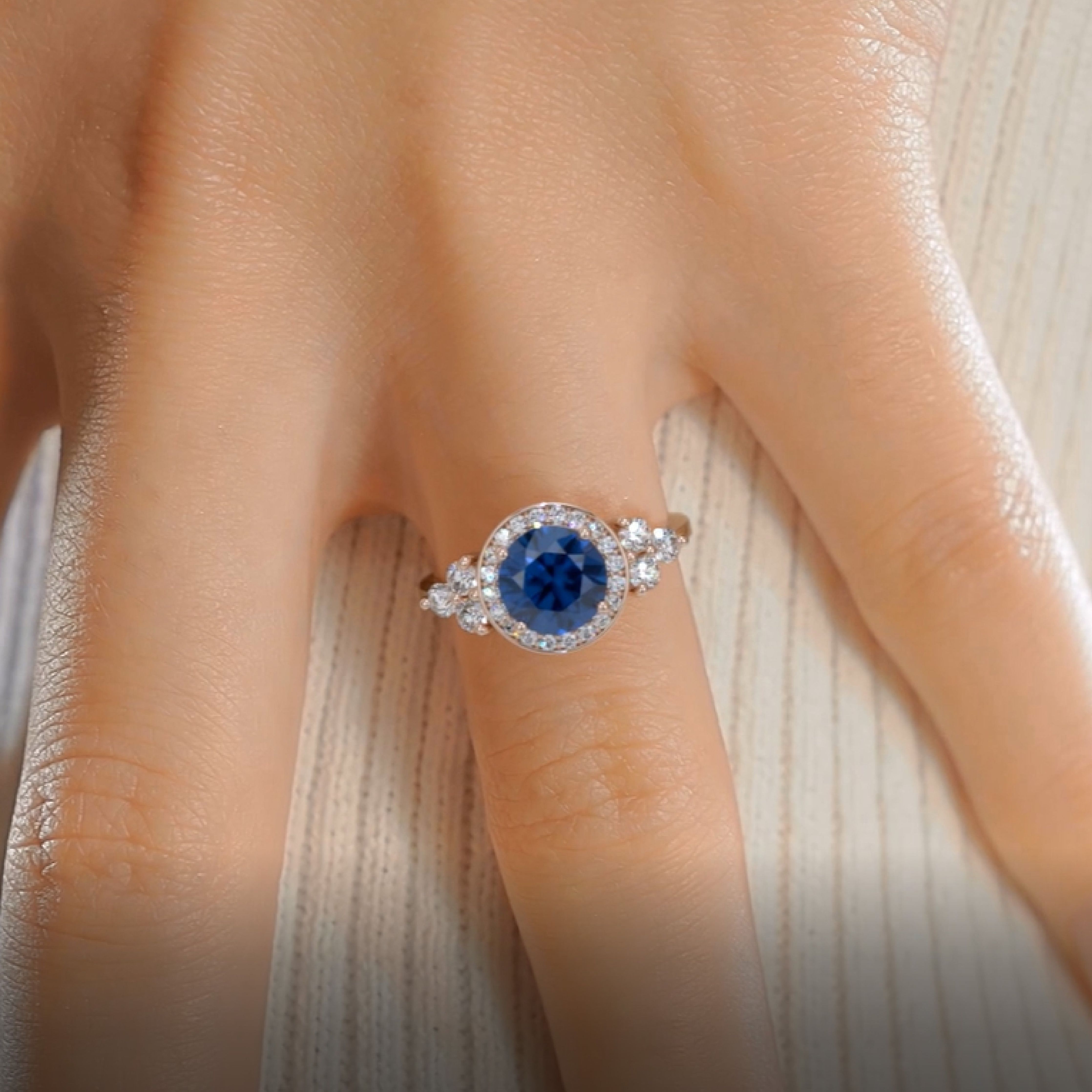 Ivy Gemstone & Diamonds Ring (2 Carat) -14K Rose Gold、mySite、hinf8tx79