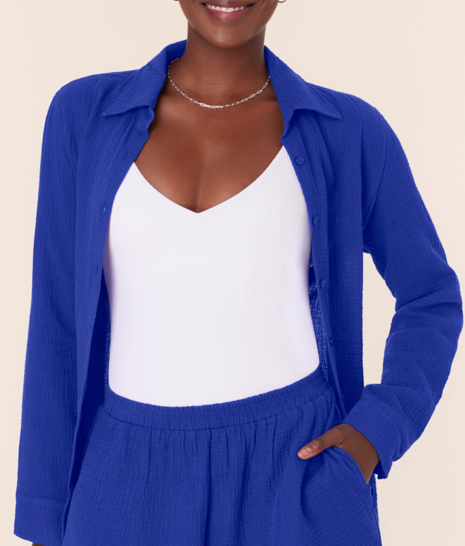  The Corvo Button Up - Cotton Gauze - Mazarine、mySite、ashleygrahame