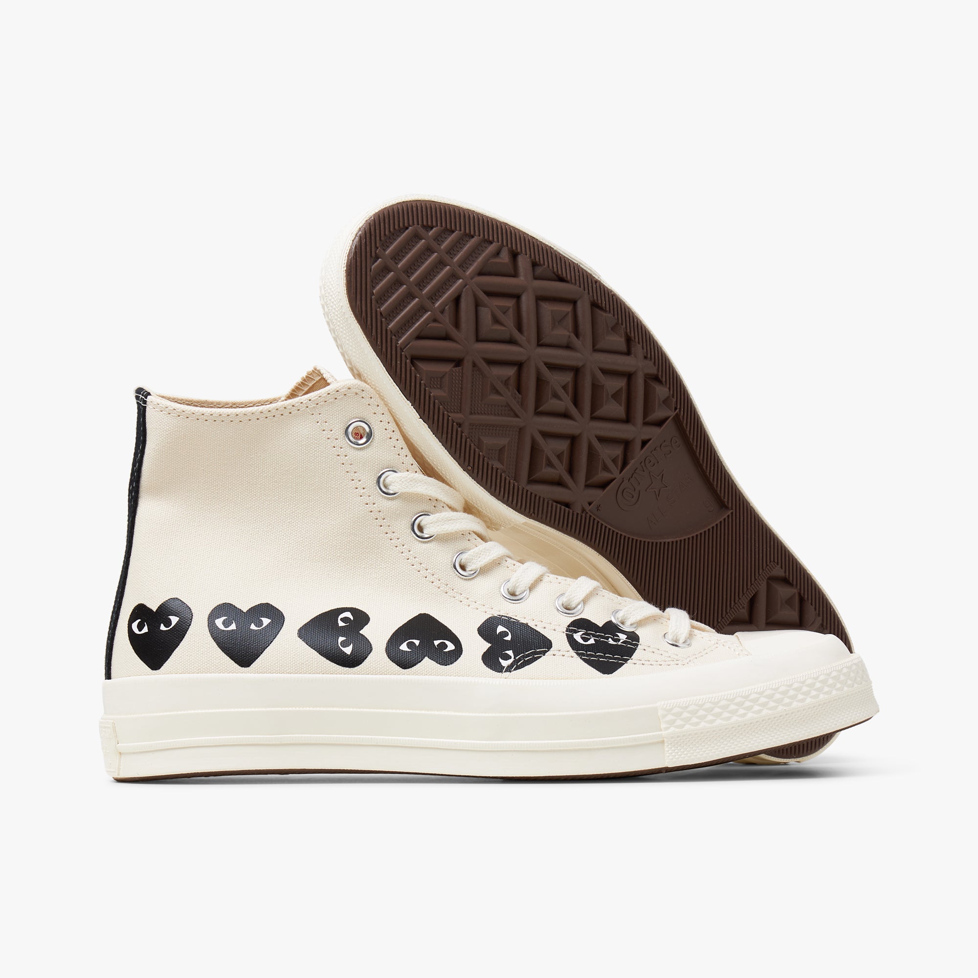  Converse x COMME des GARÇONS PLAY Chuck Taylor Hi / Multi Heart Beige、mySite、merchandisen