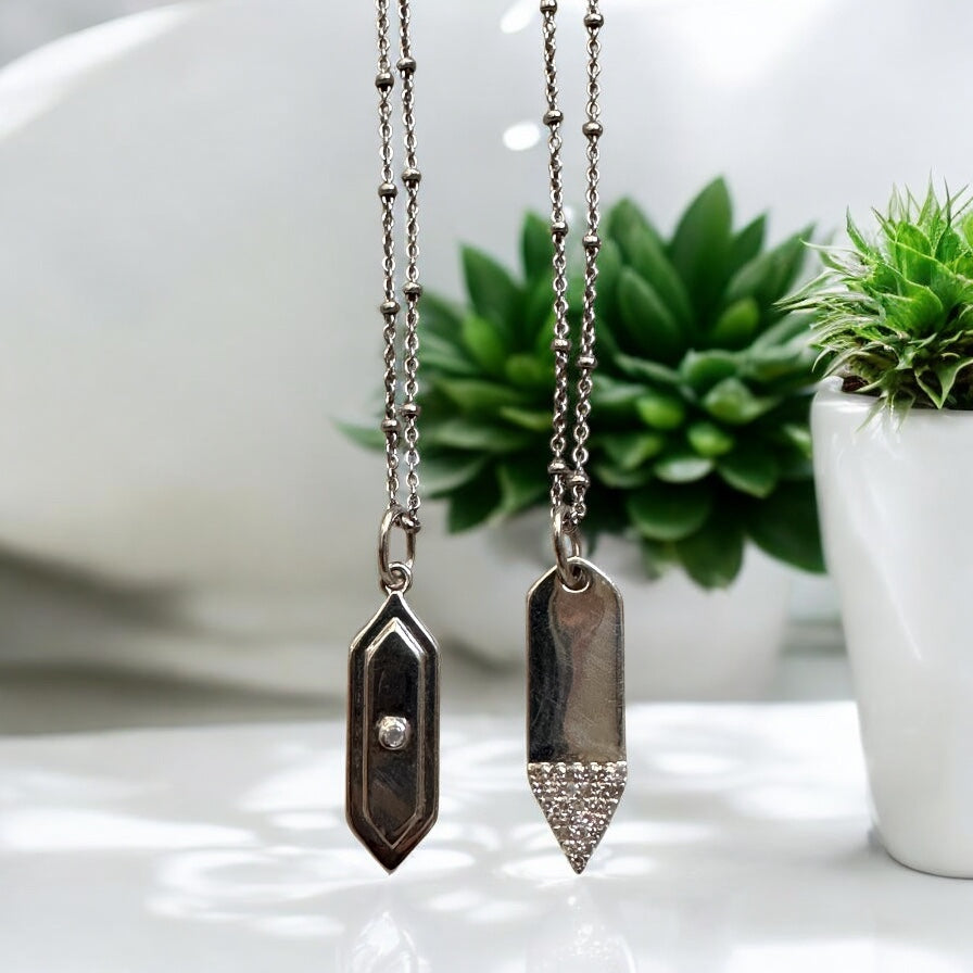 Erin Steele Jewelry Diamond Charm Pendant Necklace, Available in 3 Colors、mySite、noshort