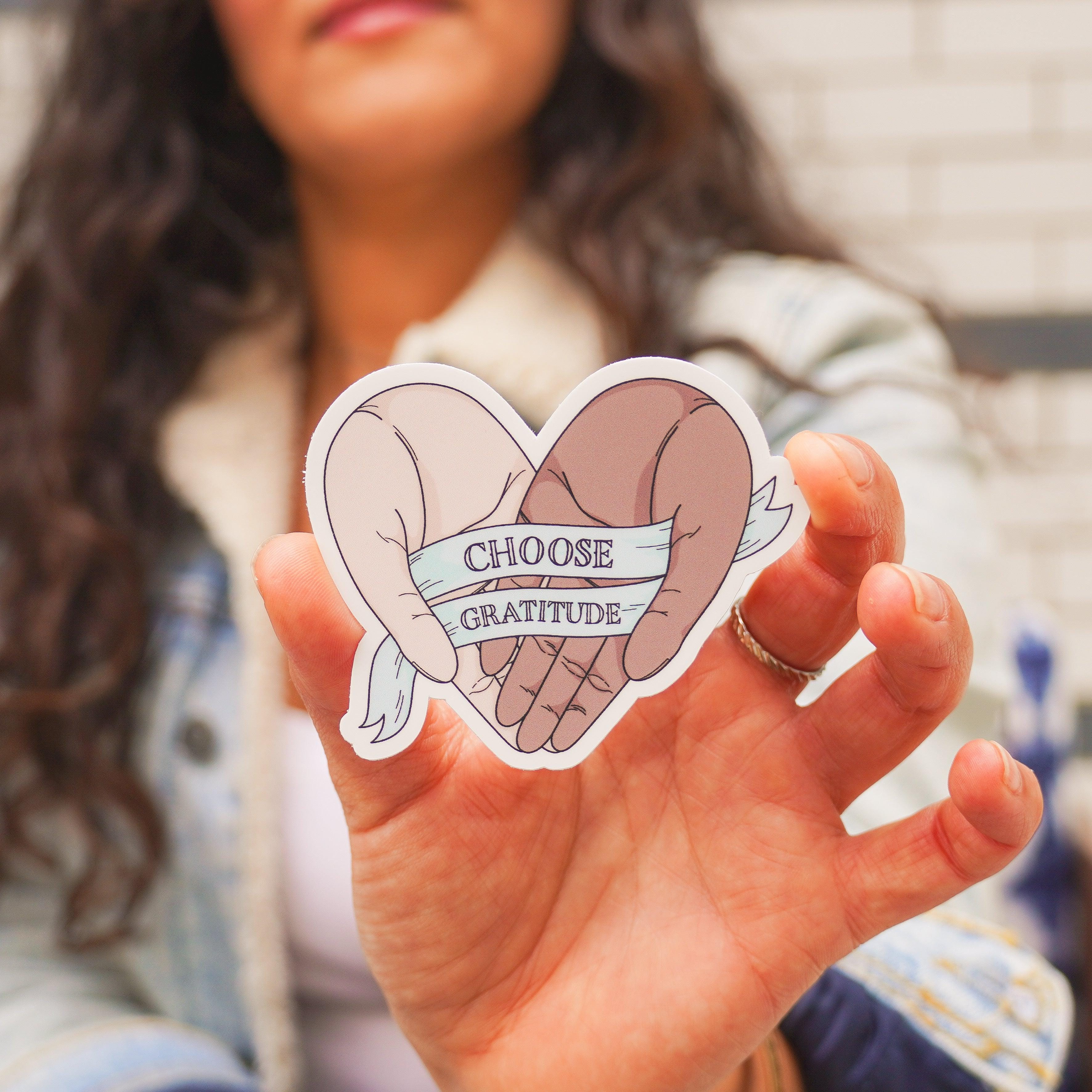  Choose Gratitude Positivity Sticker、mySite、ghnorth