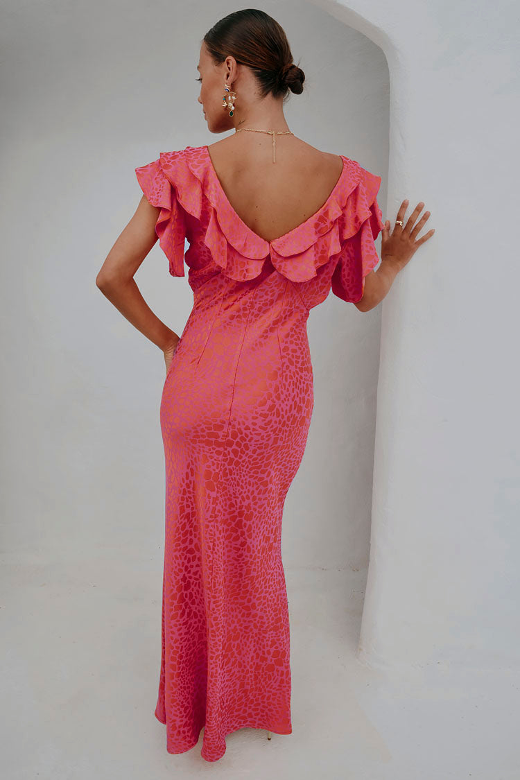 Pink Animal Jacquard Tilda Dress、mySite、solidvoid