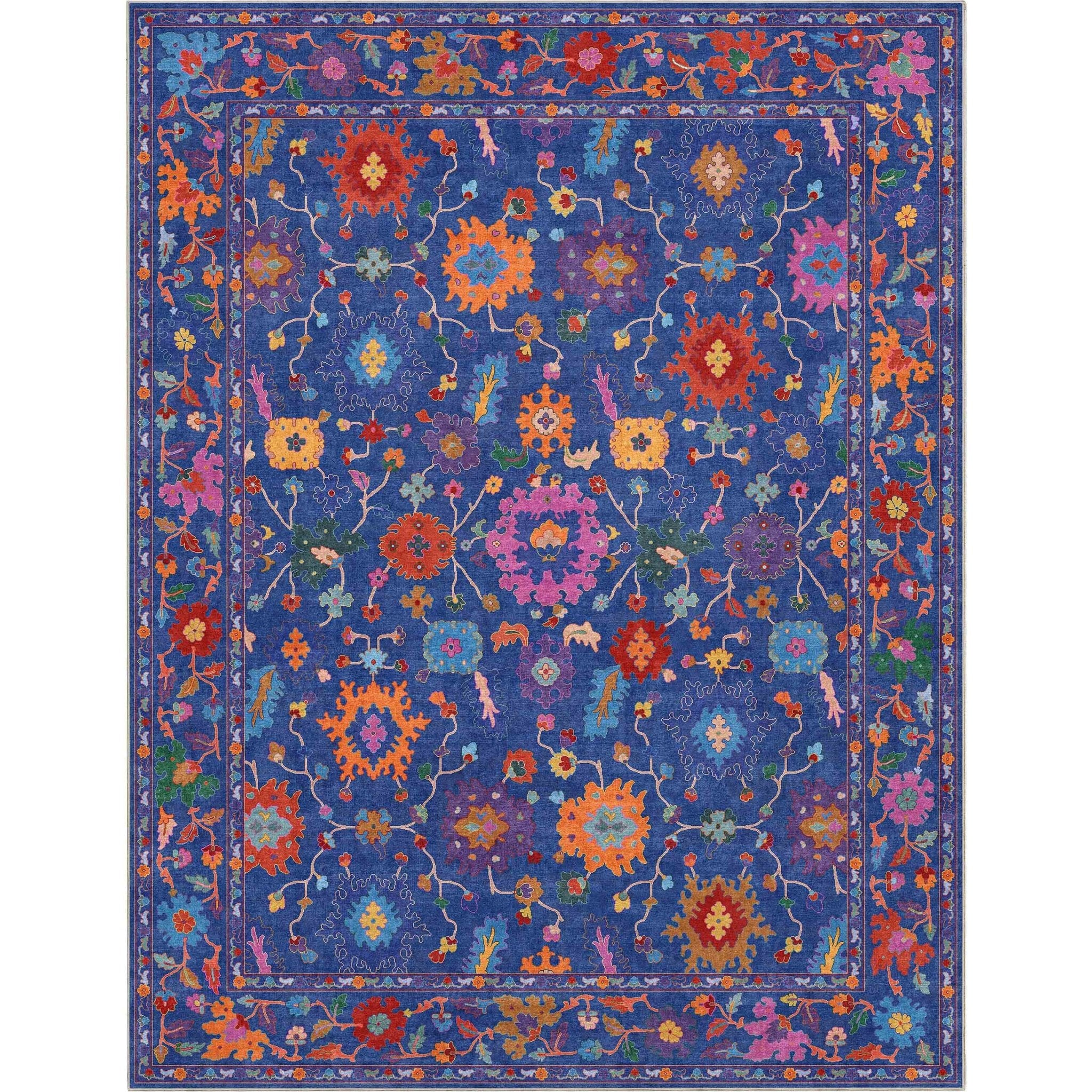 Bodrum Vintage Bohemian Floral Rug for Living Room Bedroom Dining Room ,Easy Clean、mySite、gigharbornorthrealestate