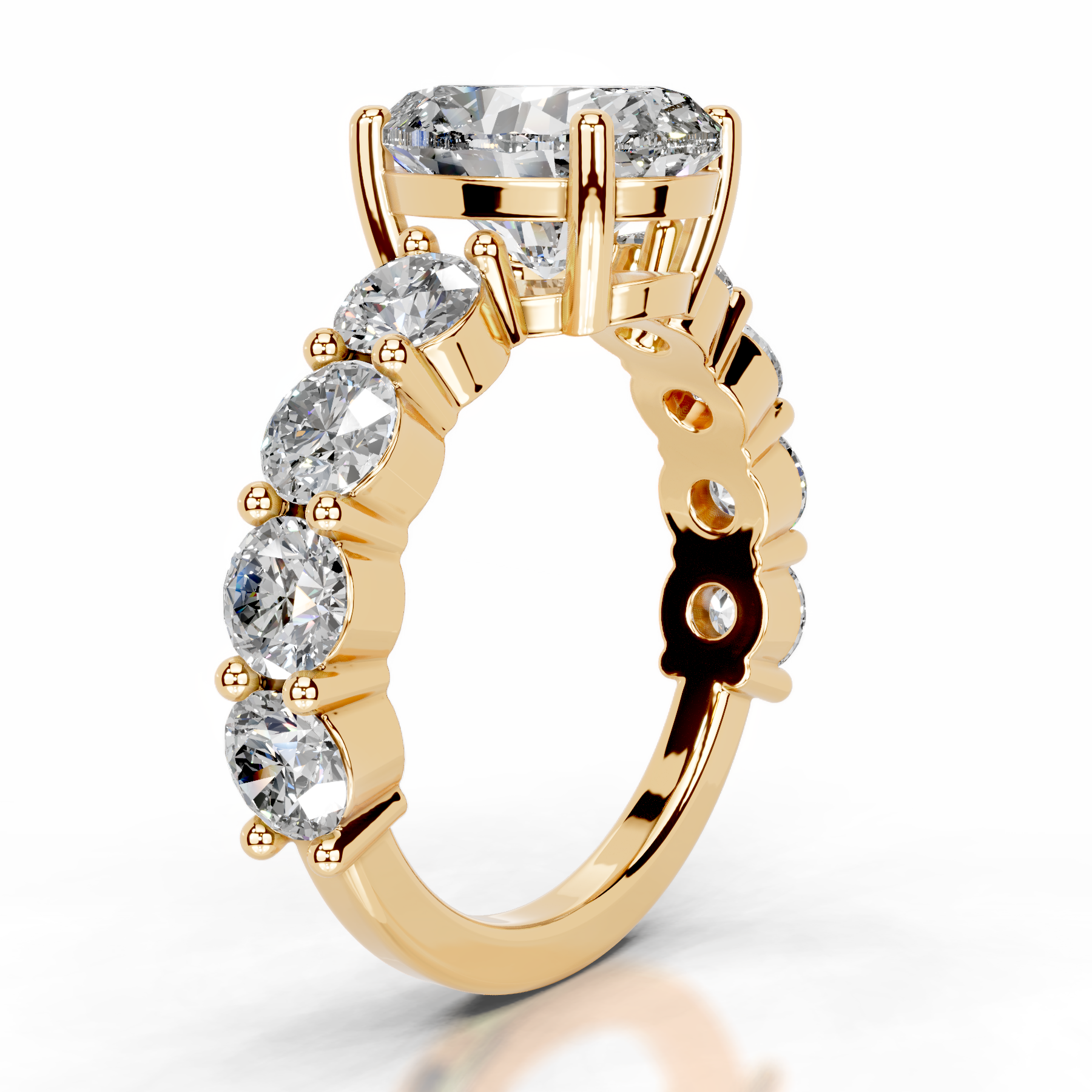 Odin Diamond Engagement Ring (4 Carat) -18K Yellow Gold、mySite、hinf8tx79