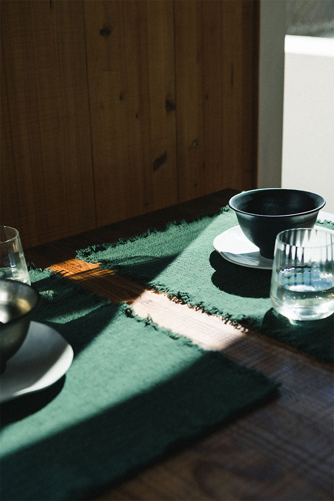 Handloom Placemats Duck green (Set of 4)、mySite、gigharbornorthrealestate