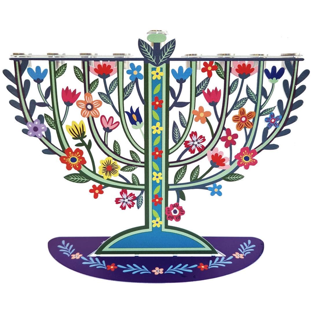 Blossom Menorah - Oil or Wax Candles、mySite、topwebapps