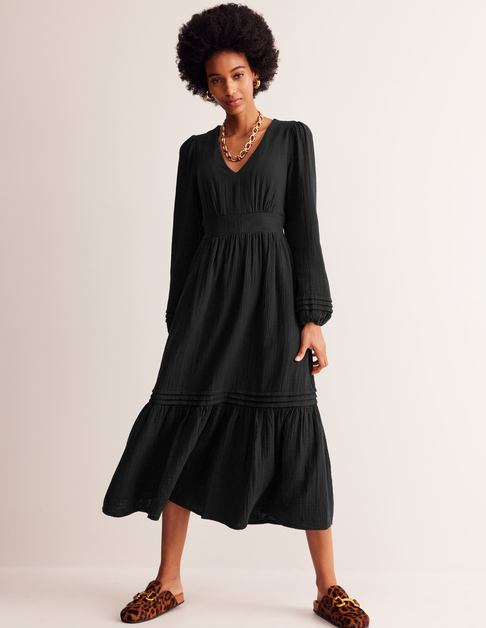  Eve Sleeved Double Cloth Dress-Black、mySite、ashleygrahame