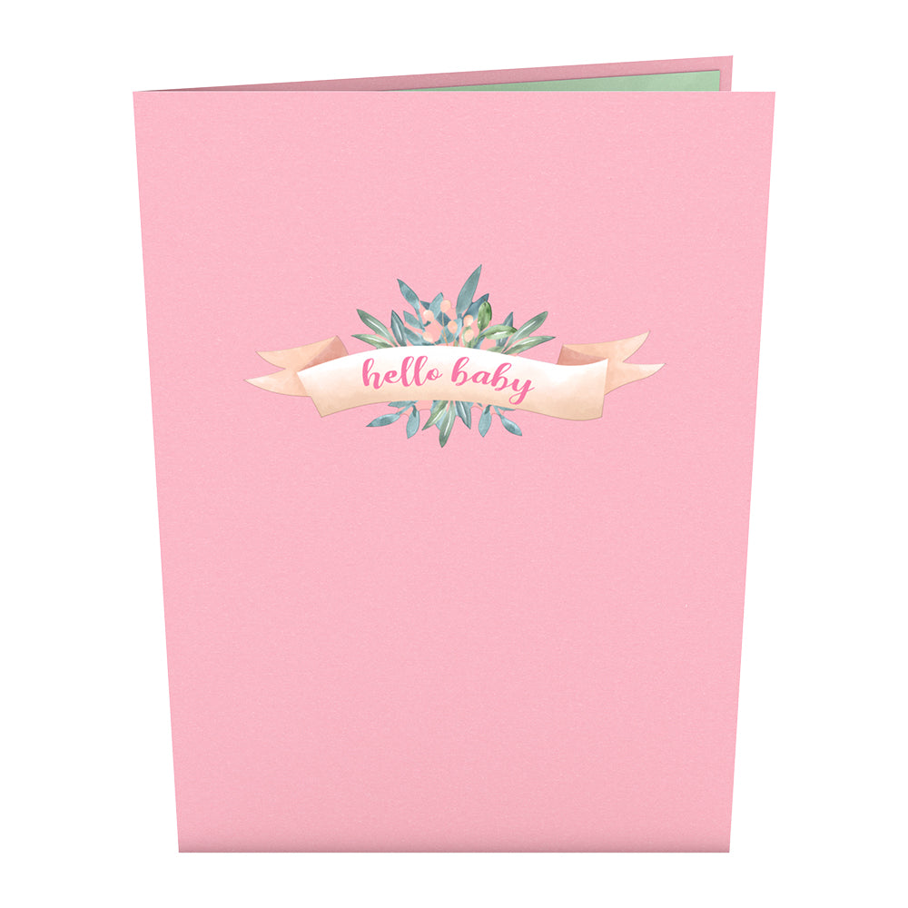Pink Baby Carriage Pop-Up Card、mySite、solidvoid