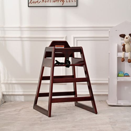 Wooden Double Solid Wood Feeding, Eat & Grow Portable High, Easy to Clean Baby Booster Chair in Walnut Finish、、casual