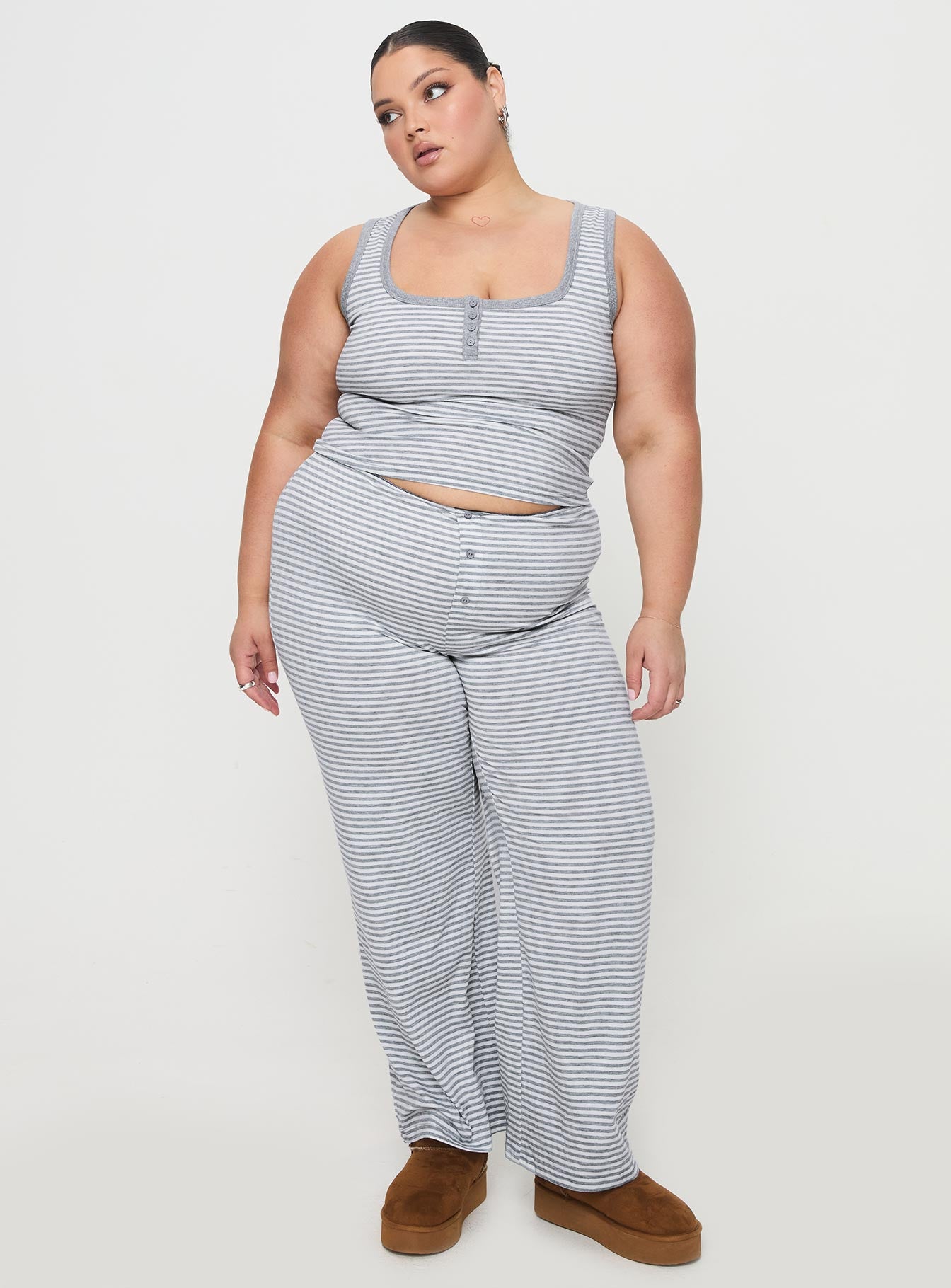 Waffles Stripe Sleep Set Multi Curve、mySite、solidvoid