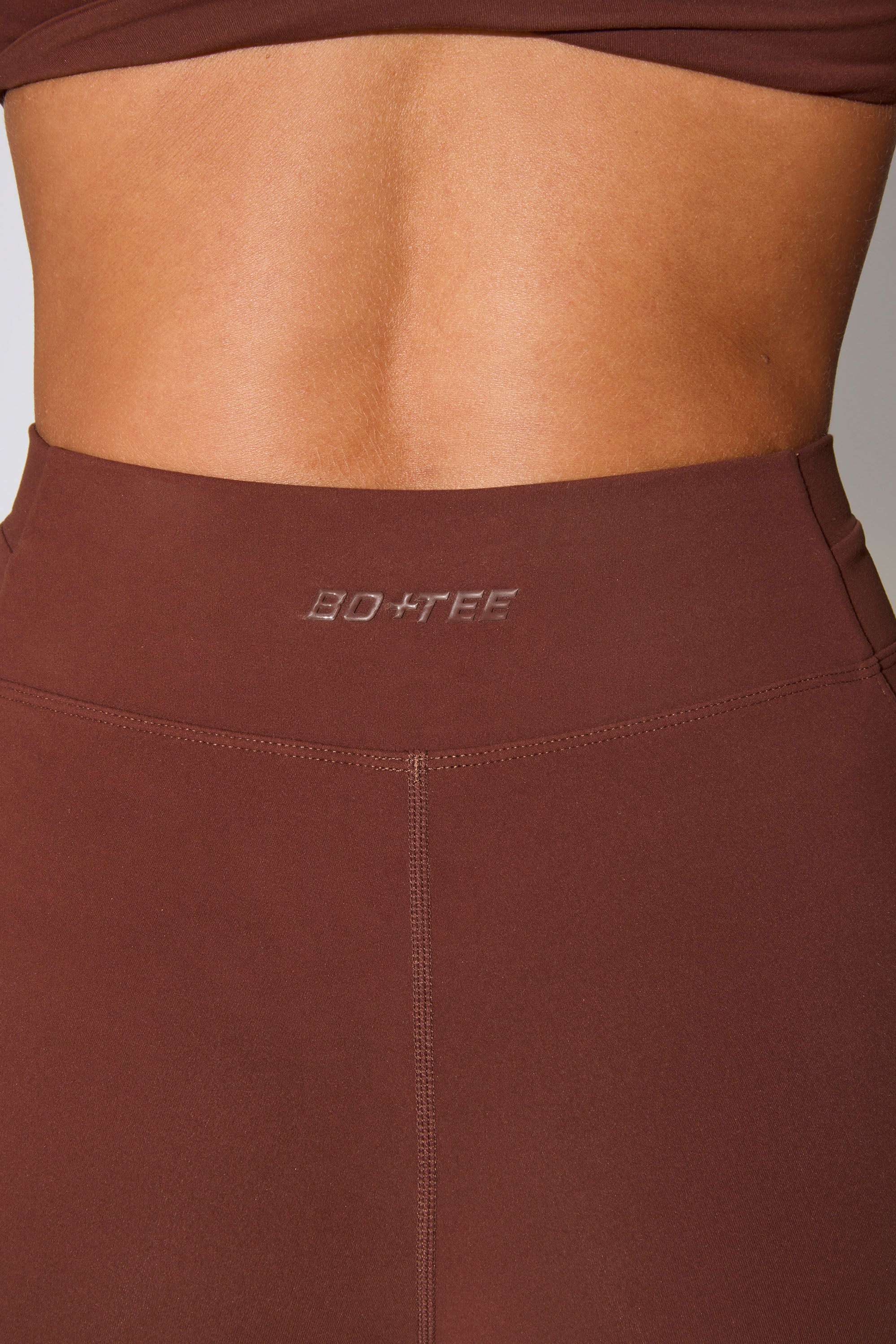 Twist Waist Flare Leggings in Chocolate、mySite、solidvoid