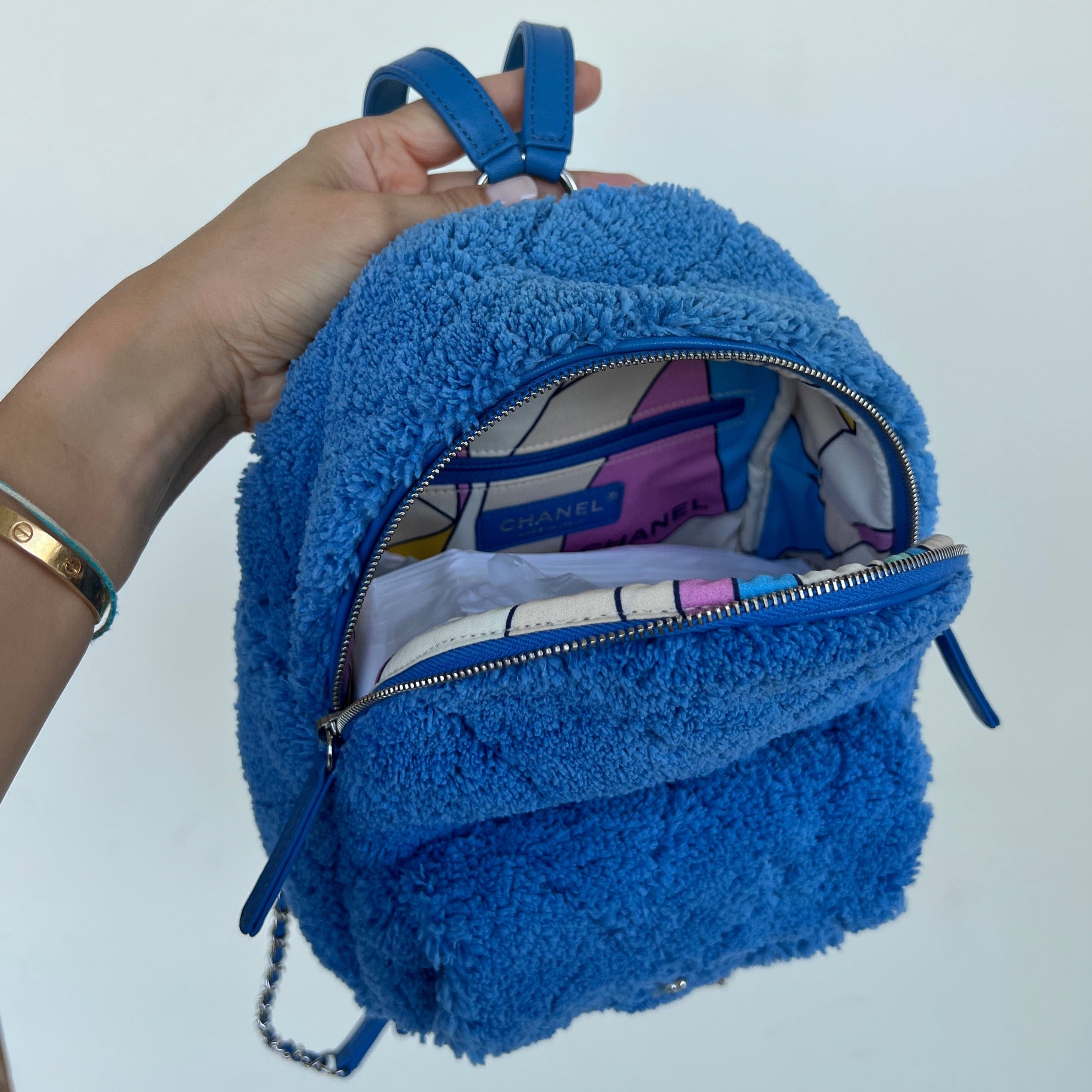 Chanel Blue Teddy Logo Backpack、mySite、garminoutage.com