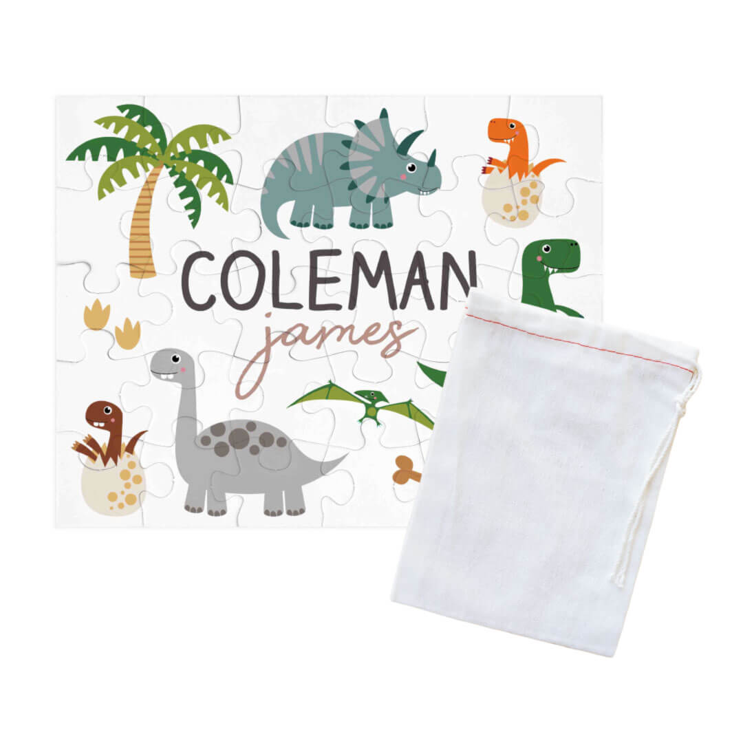  Kids Personalized 30 Piece Puzzle | Neutral Happy Dinos、mySite、layawaytickets