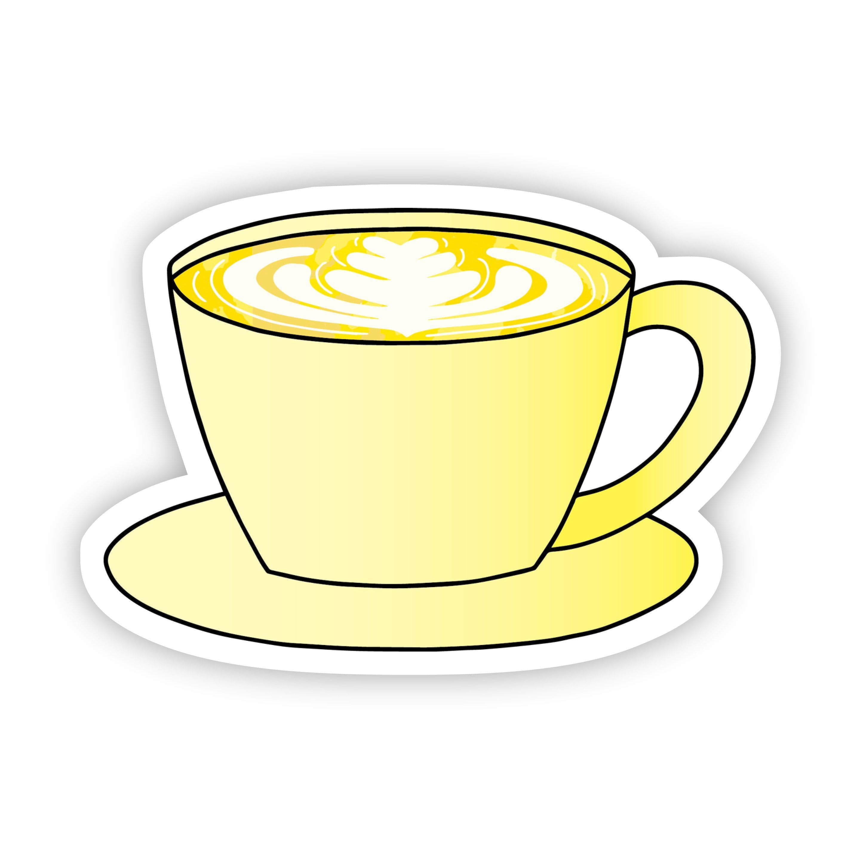  Yellow Latte Aesthetic Sticker、mySite、elrpsem3k