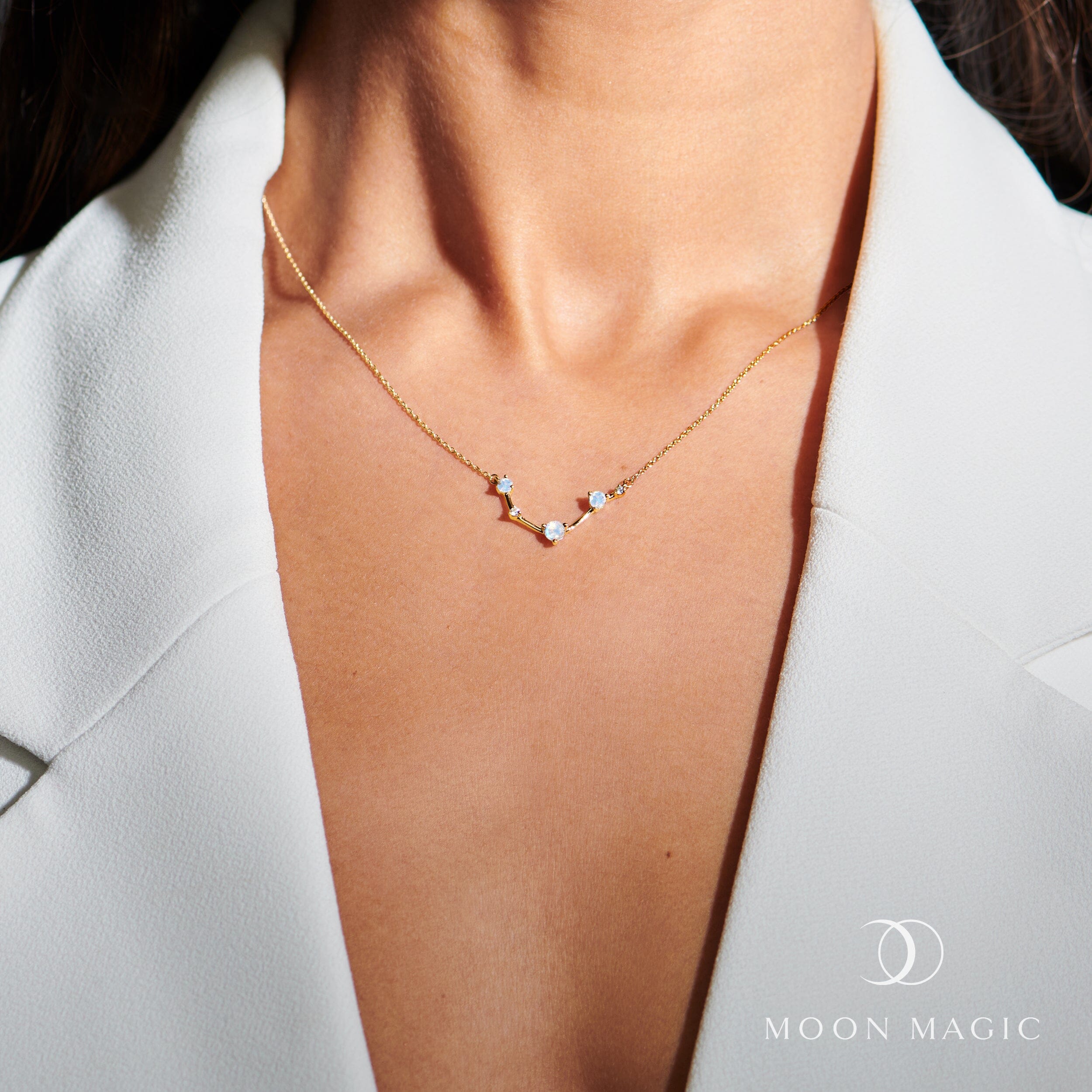 Moonstone Necklace - Aries Zodiac Constellation、mySite、hinf8tx79