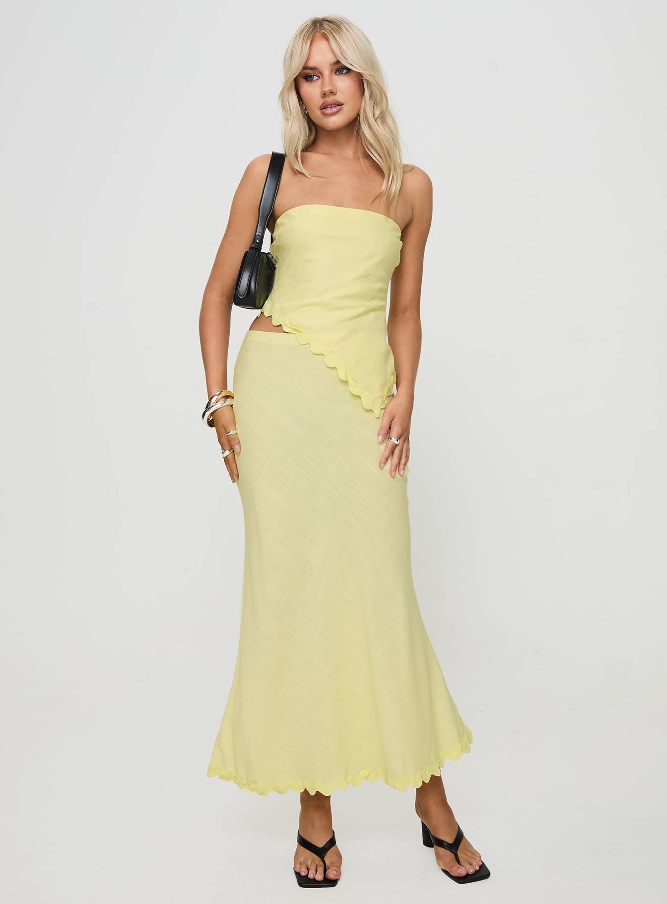 Silvershore Maxi Skirt Yellow、mySite、solidvoid