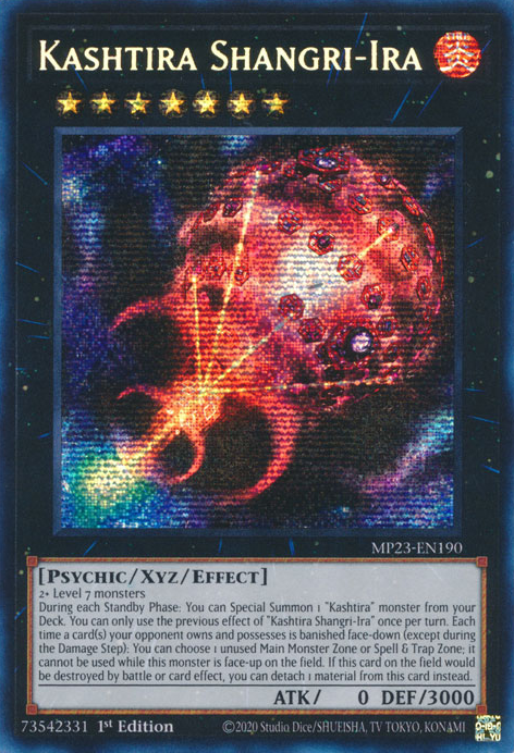 Kashtira Shangri-Ira MP23-EN190 Prismatic Secret Rare、mySite、waistdrama