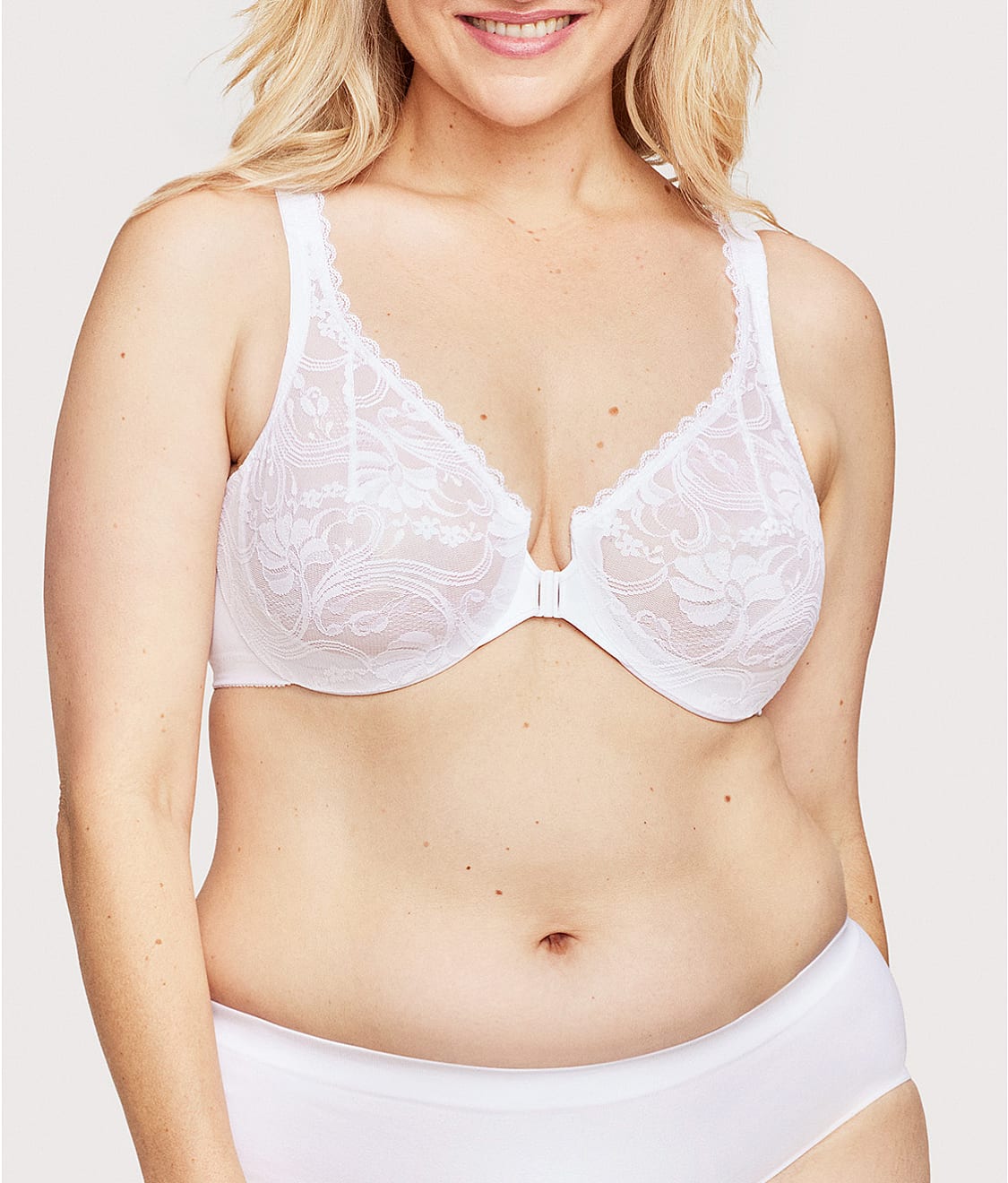 WonderWire Front-Close Stretch Lace Bra、mySite、bengalsvssteelers