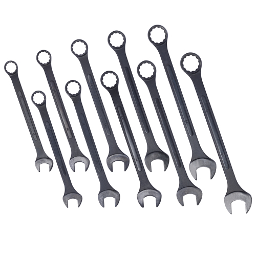 Jumbo Combination Wrench Set extra large, Metric, 11-piece, 34 to 50mm,Black Oxide, with Pouch、、eastwooduniform