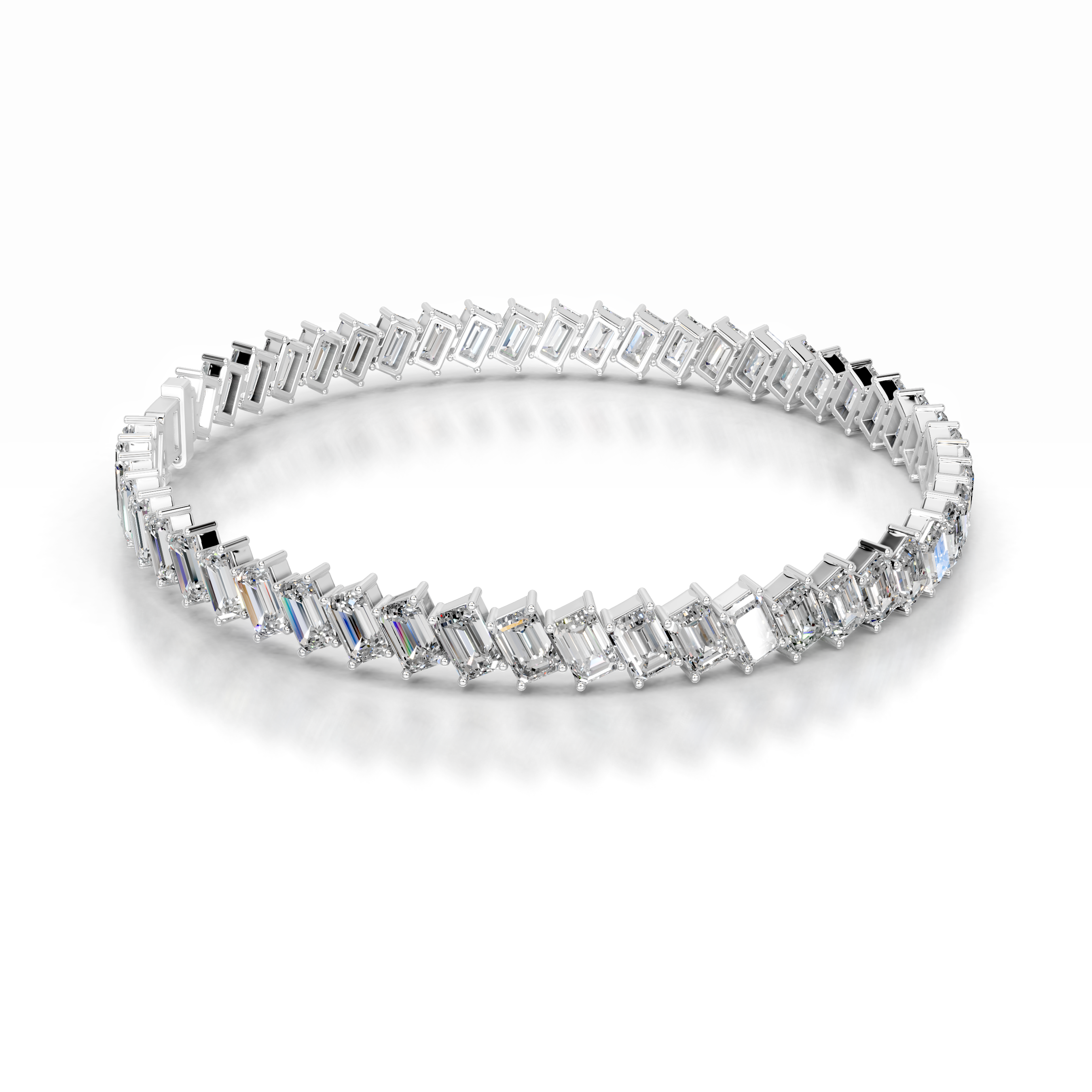Amy Lab Grown Diamond Tennis Bracelet (15 Carat) -14K White Gold、mySite、hinf8tx79