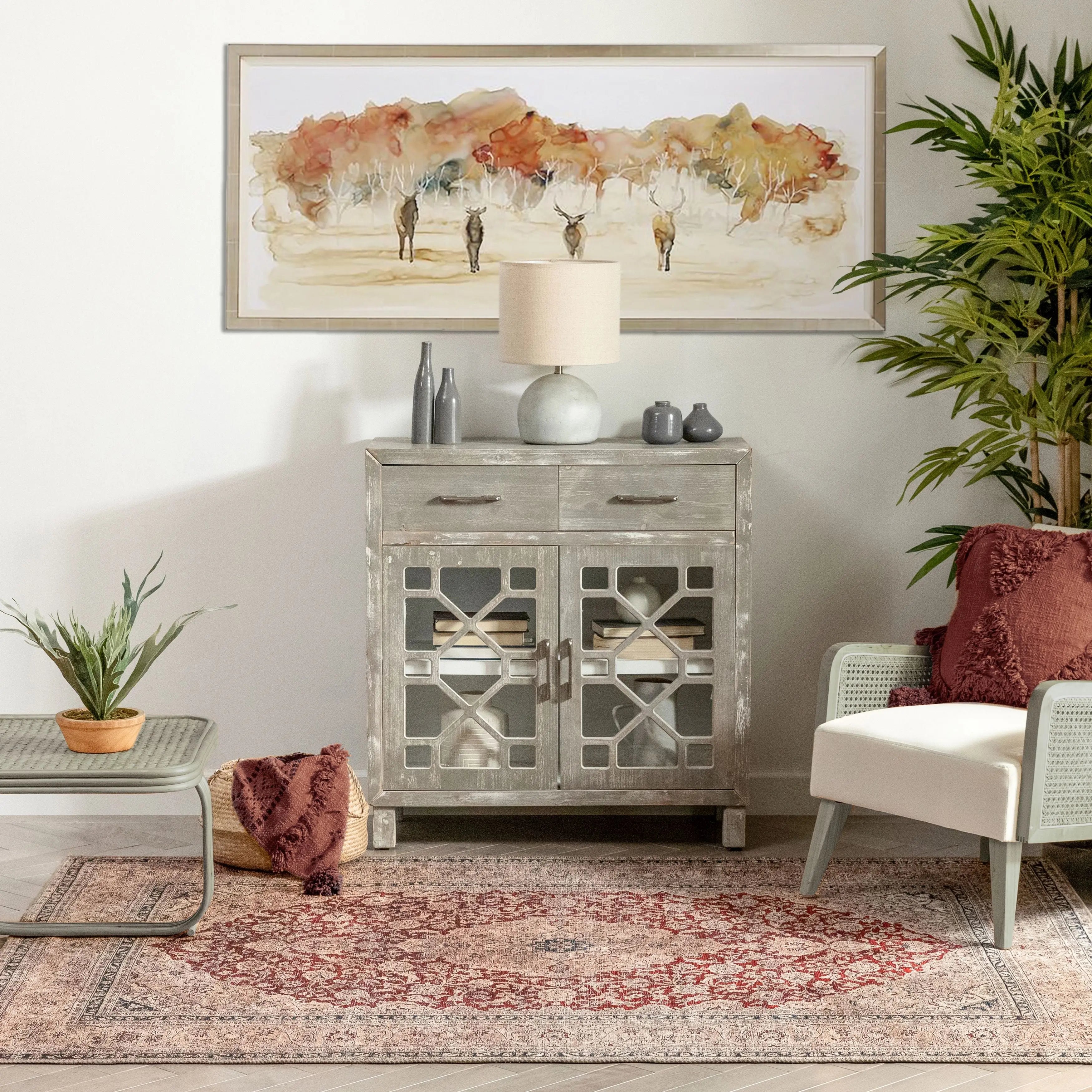 Tonti Machine Washable Vintage Medallion Oriental Red Flat-Weave Distressed Rug、mySite、gigharbornorthrealestate