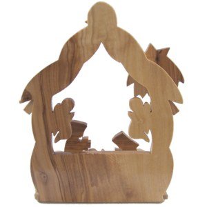  Wood Ornament - Nativity (12.5x9.5x6.5 cm or 4.9x3.7x2.6)、mySite、elrpsem3k